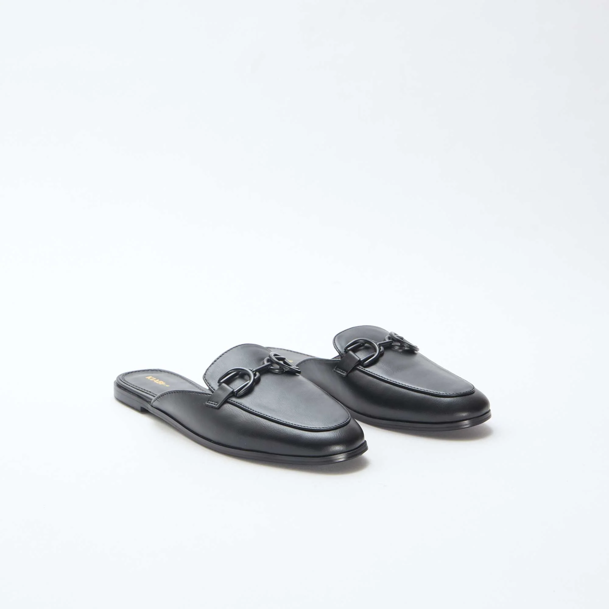 Chain-Detail Loafers BLACK