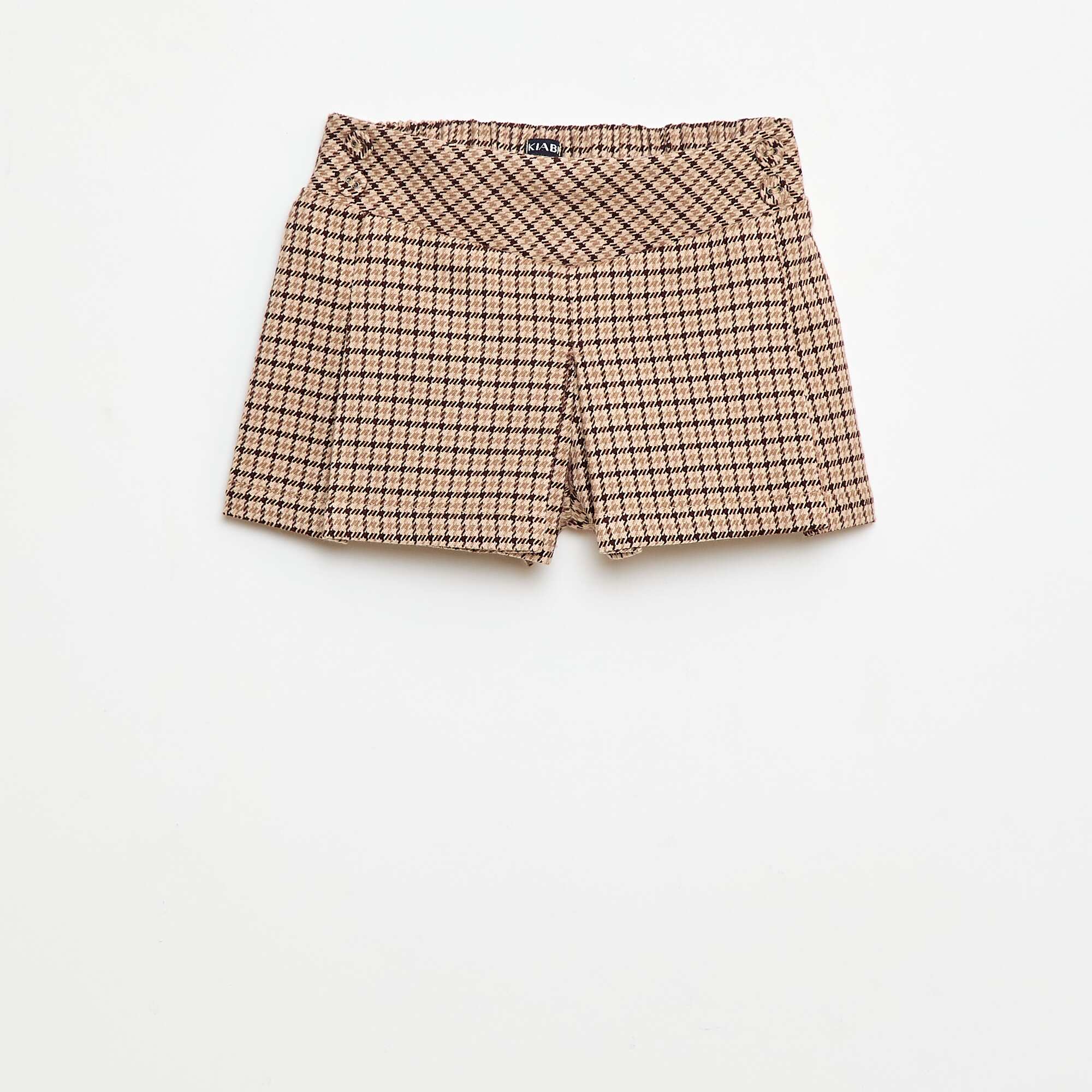 Checked Flannel Shorts BEIGE
