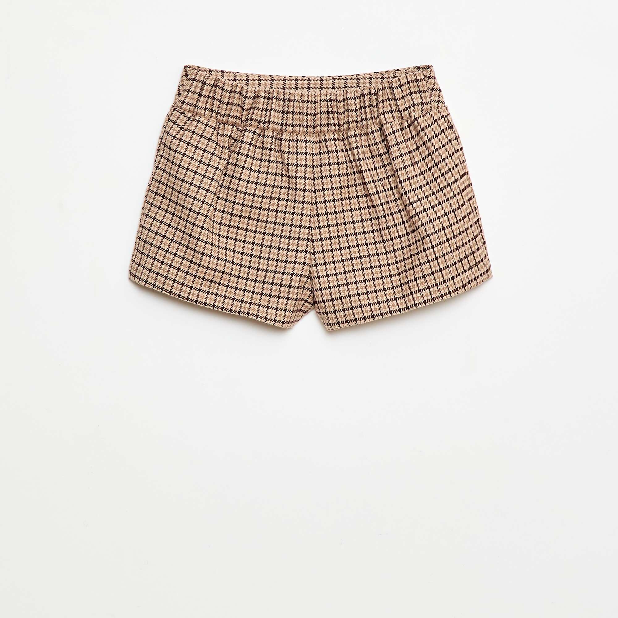 Checked Flannel Shorts BEIGE - Image 3