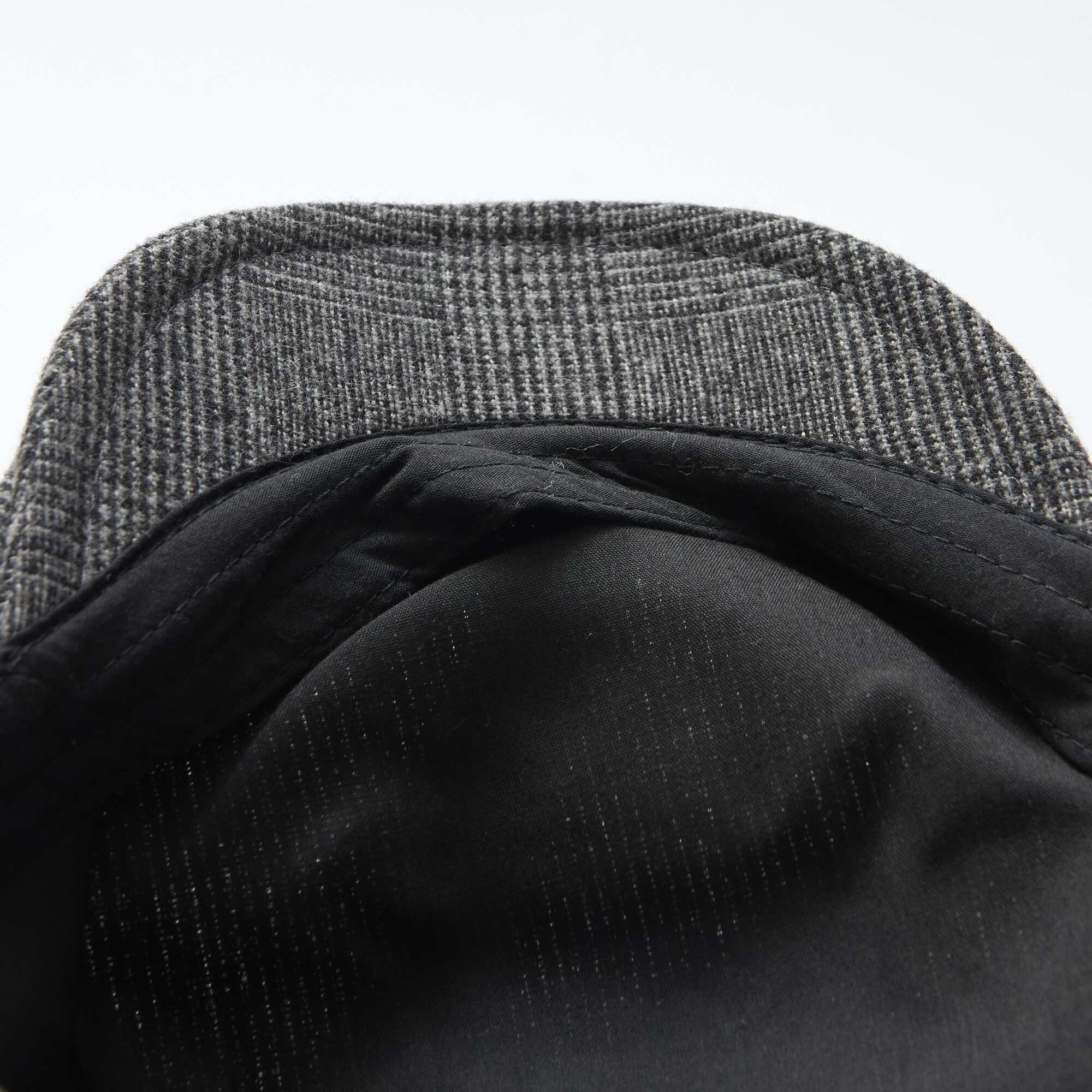 Checked Newsboy Cap GREY - Image 4