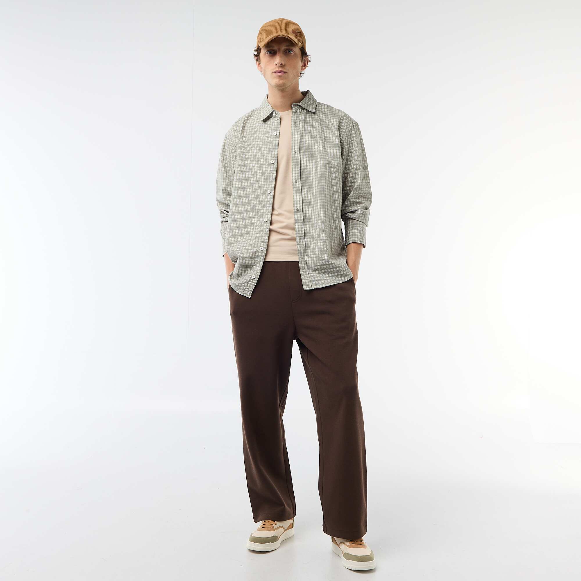 Checked Shirt KHAKI - Image 2