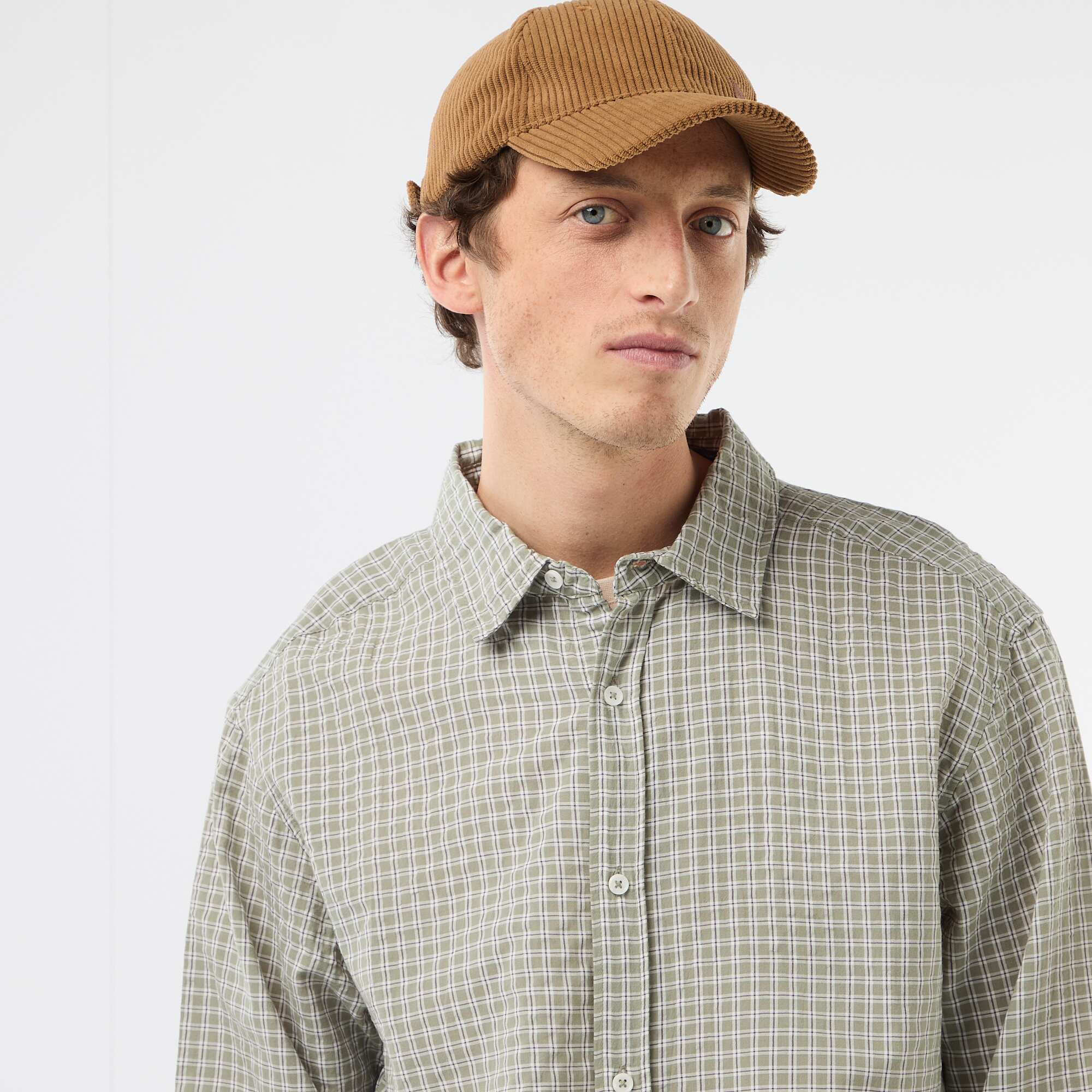 Checked Shirt KHAKI - Image 4