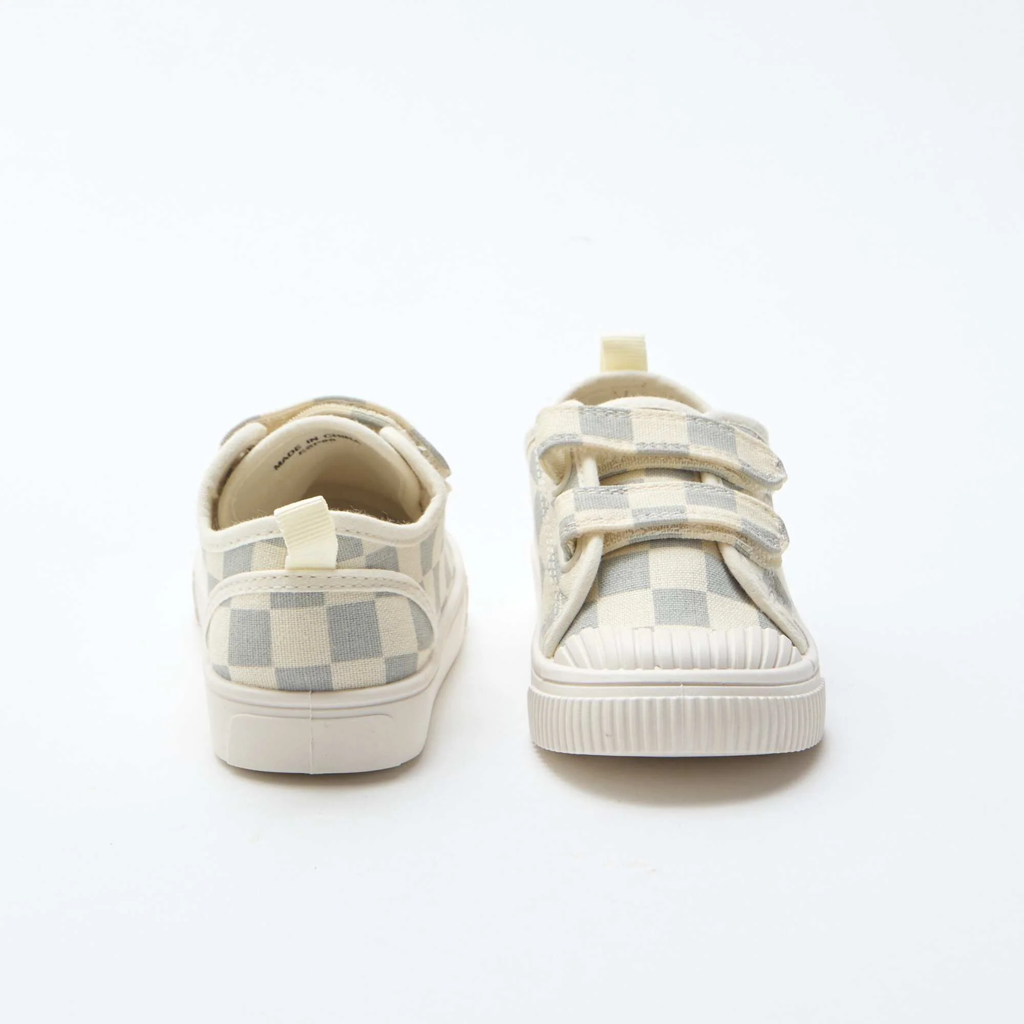 Checkerboard Print Canvas Sneakers BLUE - Image 3