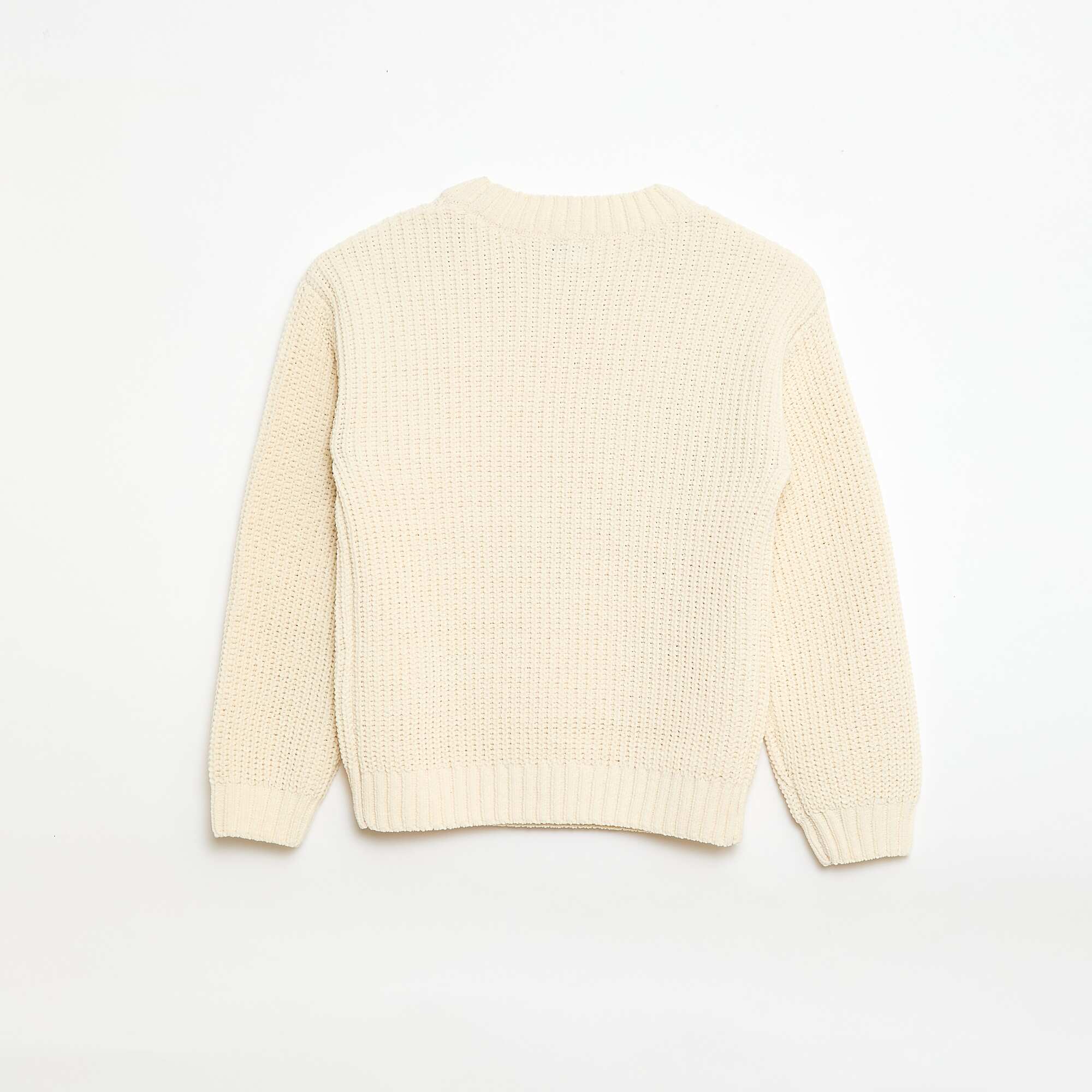 Chenille Knit Sweater WHITE - Image 2