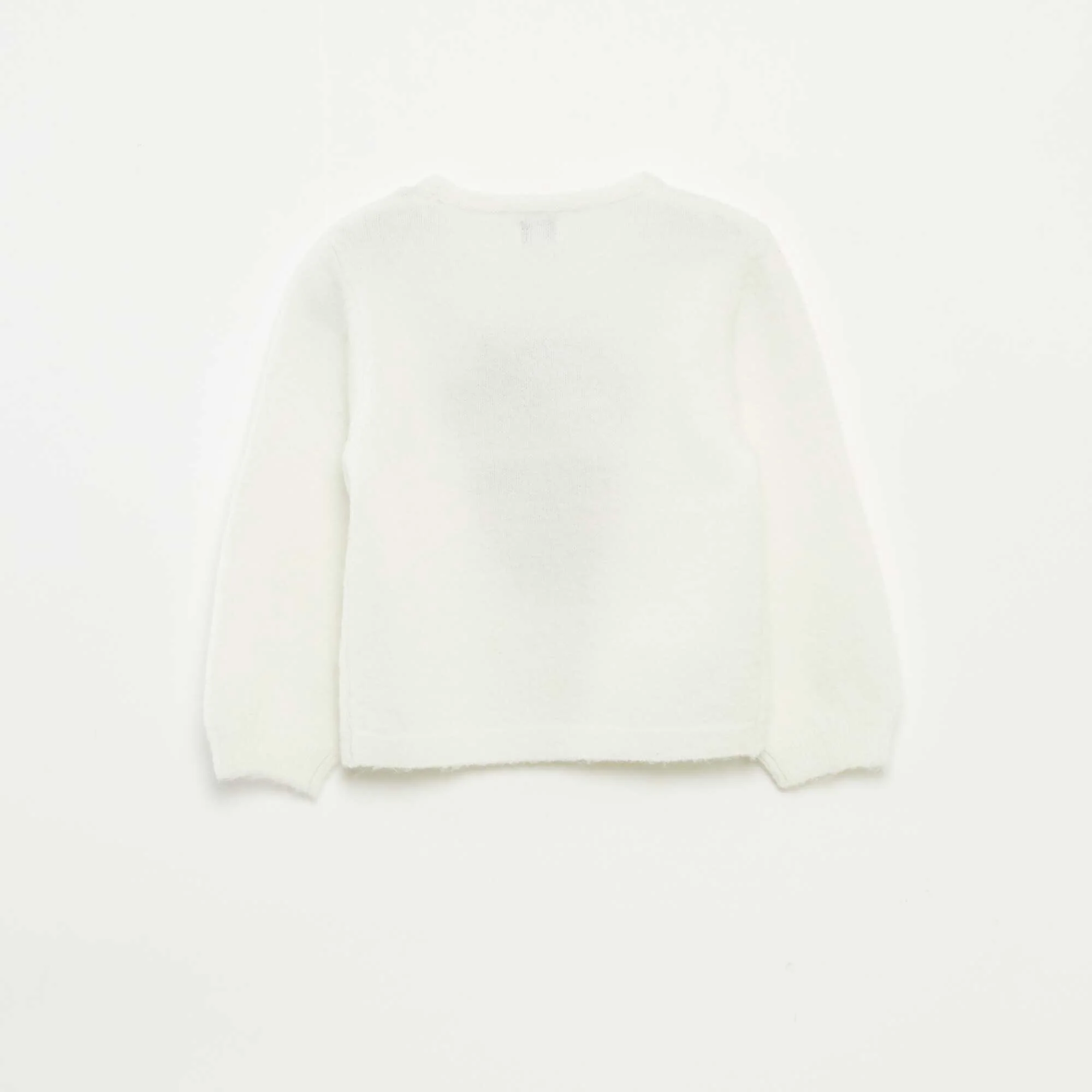 Christmas Print Sweater WHITE - Image 4