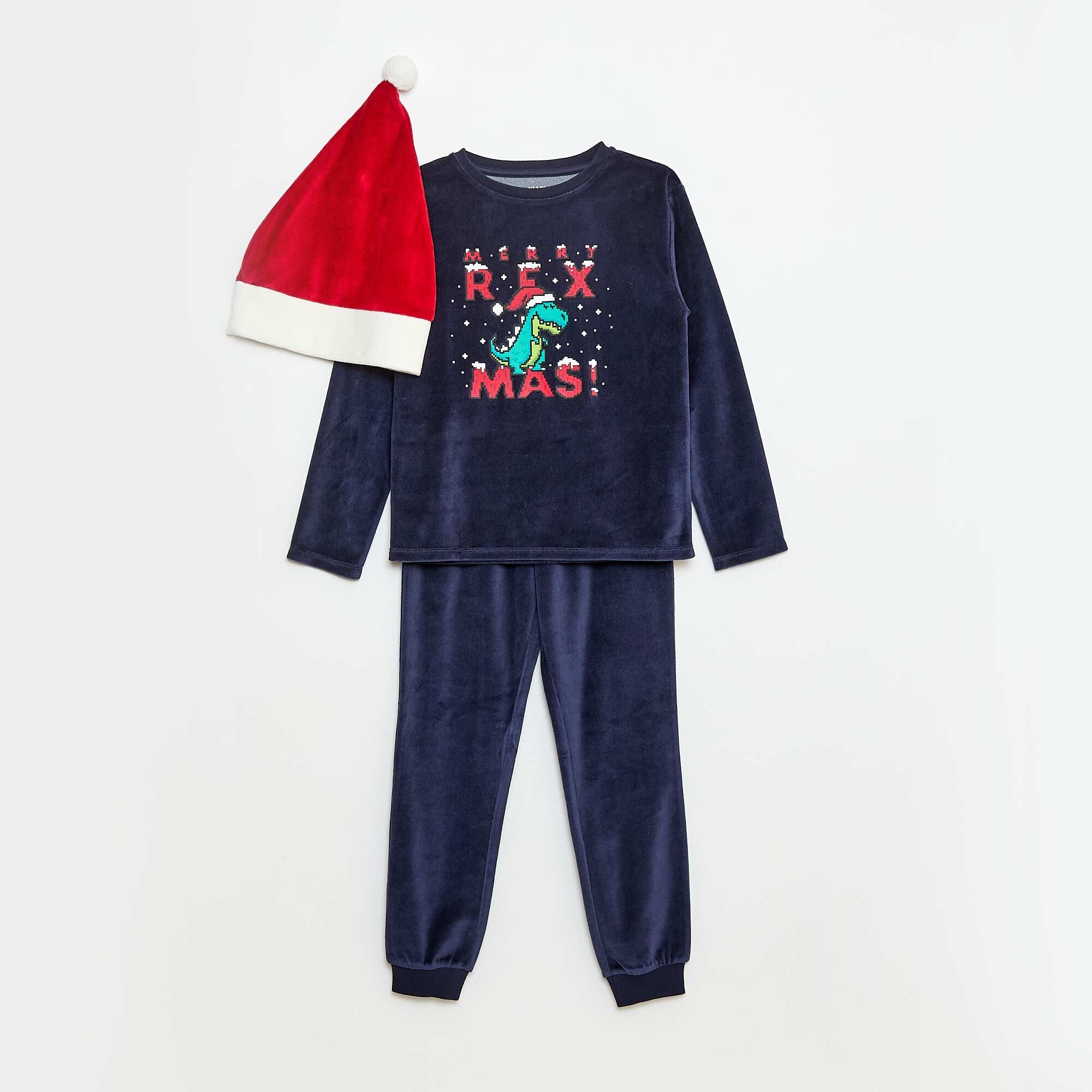 Christmas Pyjama Set with Hat BLUE