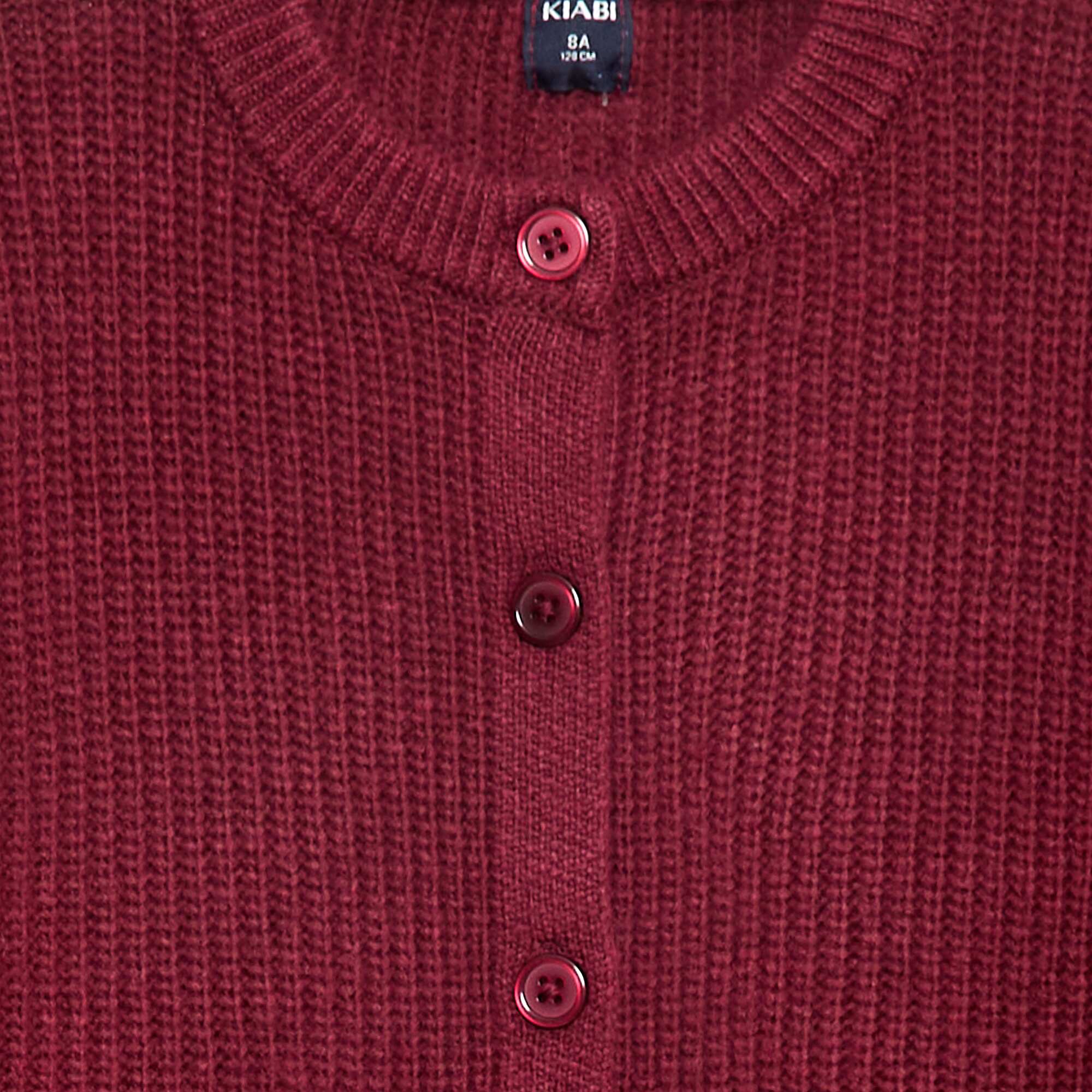 Chunky Knit Cardigan RED - Image 3