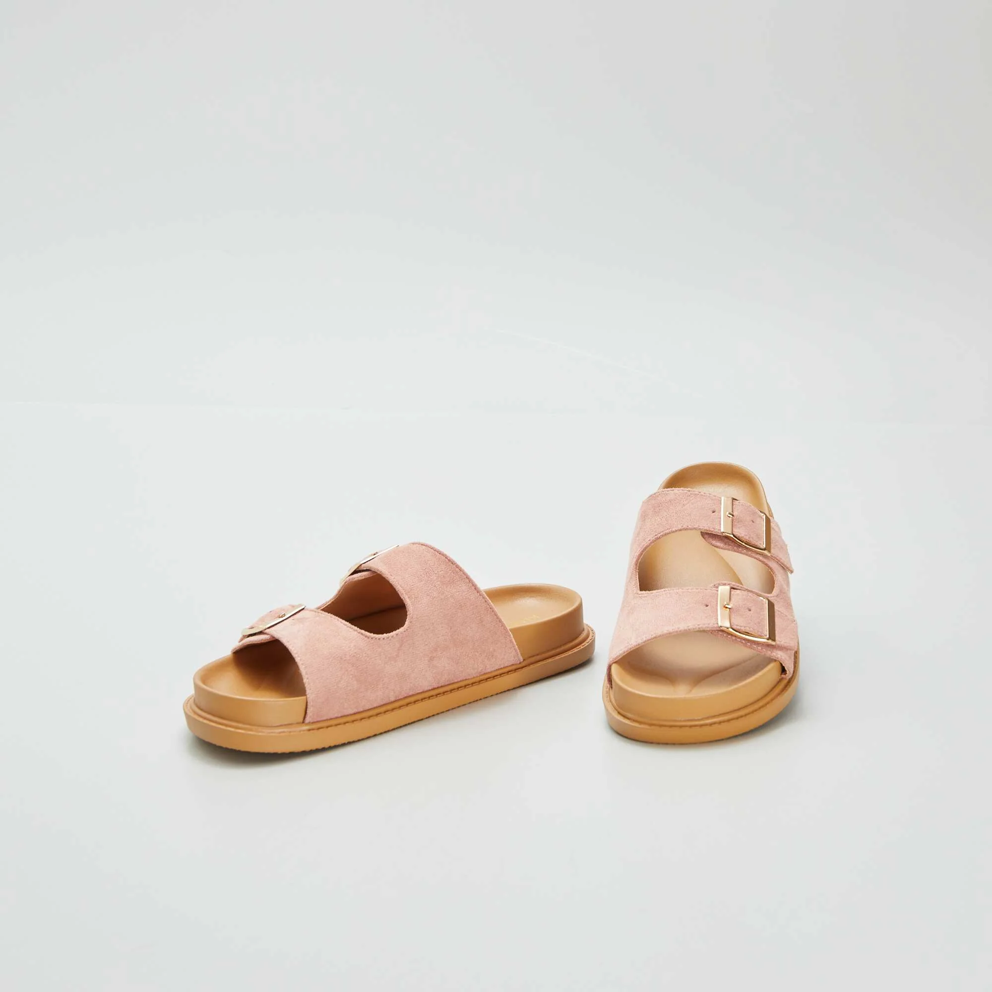 Chunky mules with double straps PINK - Image 5