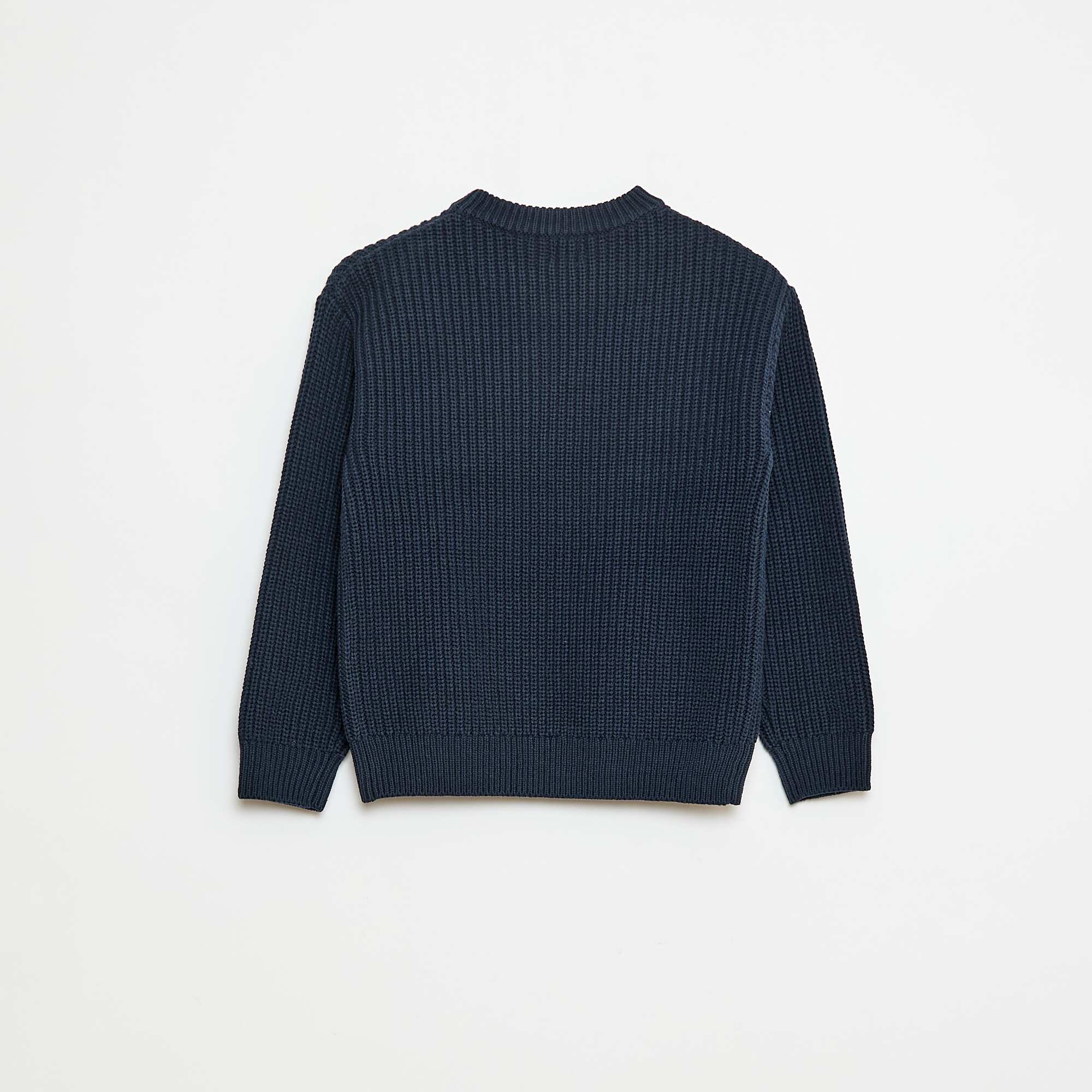 Color Block Knitted Sweater BLUE - Image 2