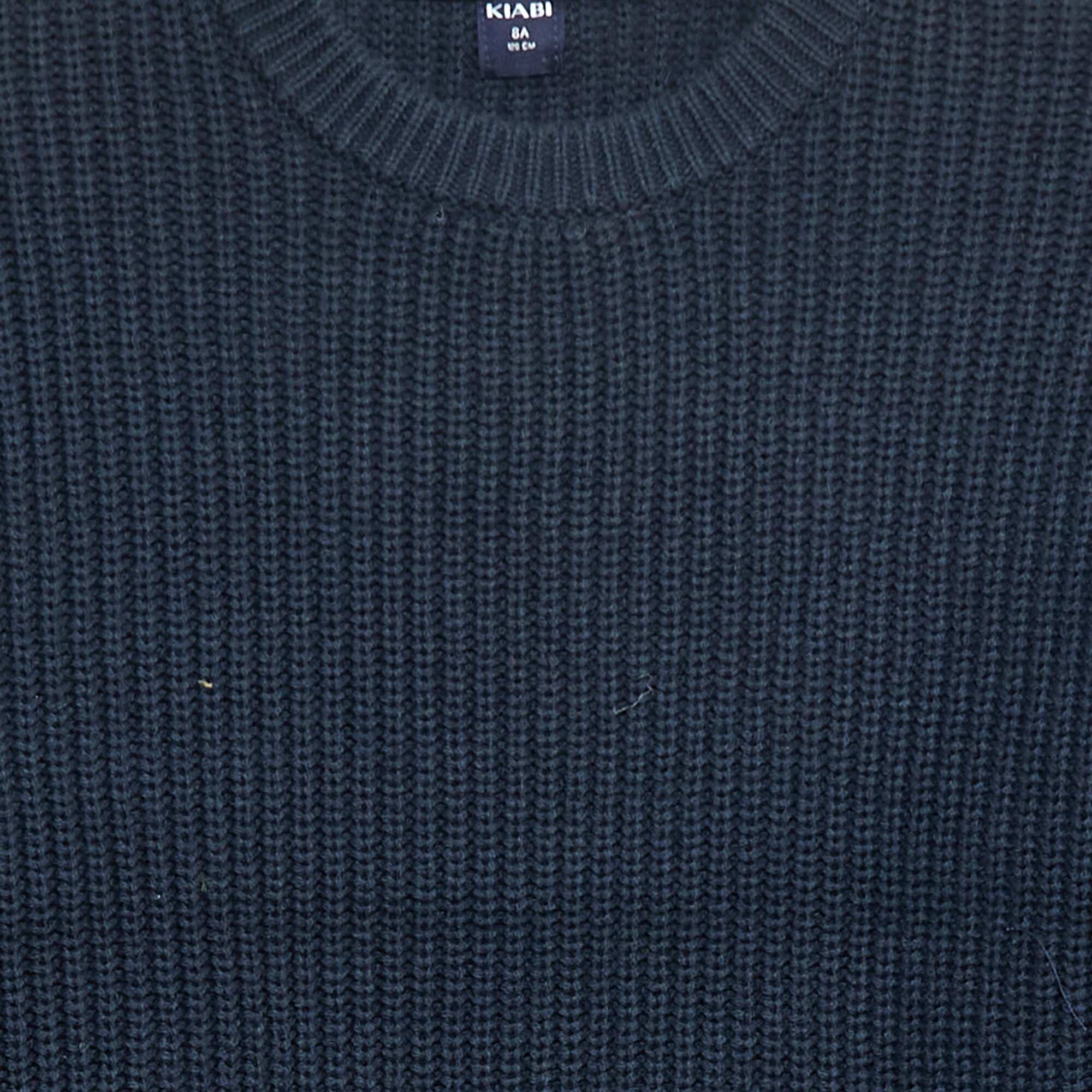 Color Block Knitted Sweater BLUE - Image 3