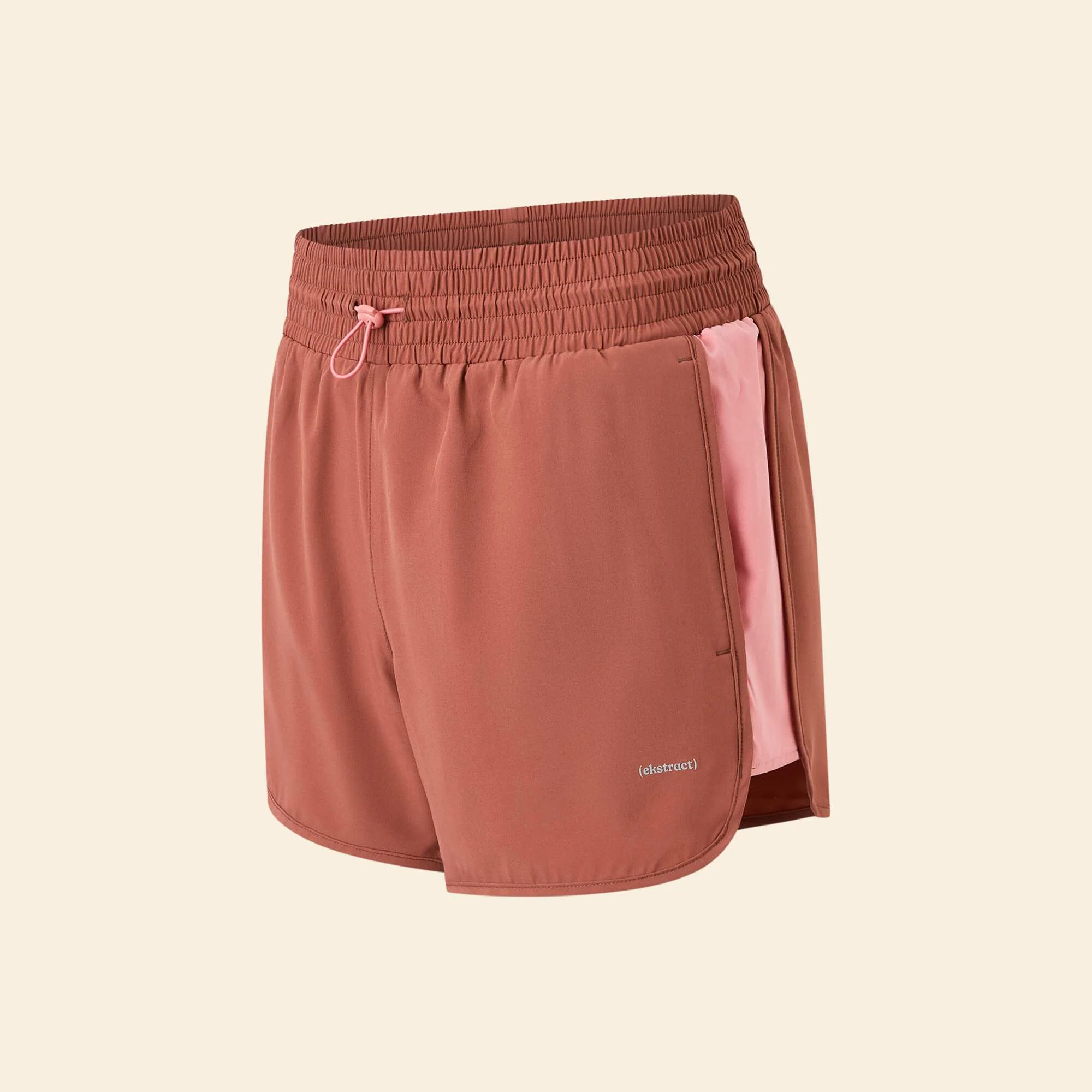Color Block Sports Shorts BROWN