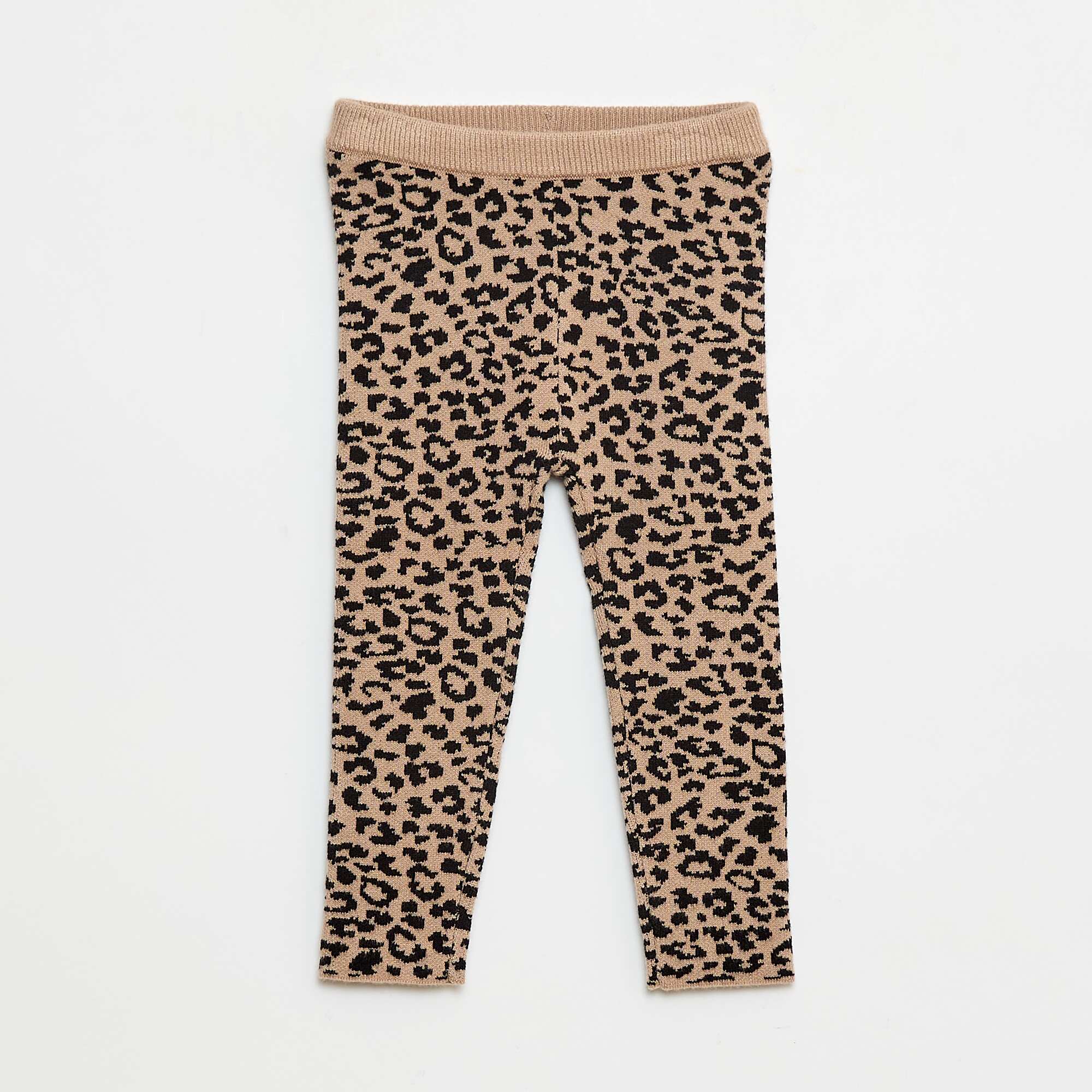 Compact knit leggings BEIGE - Image 2