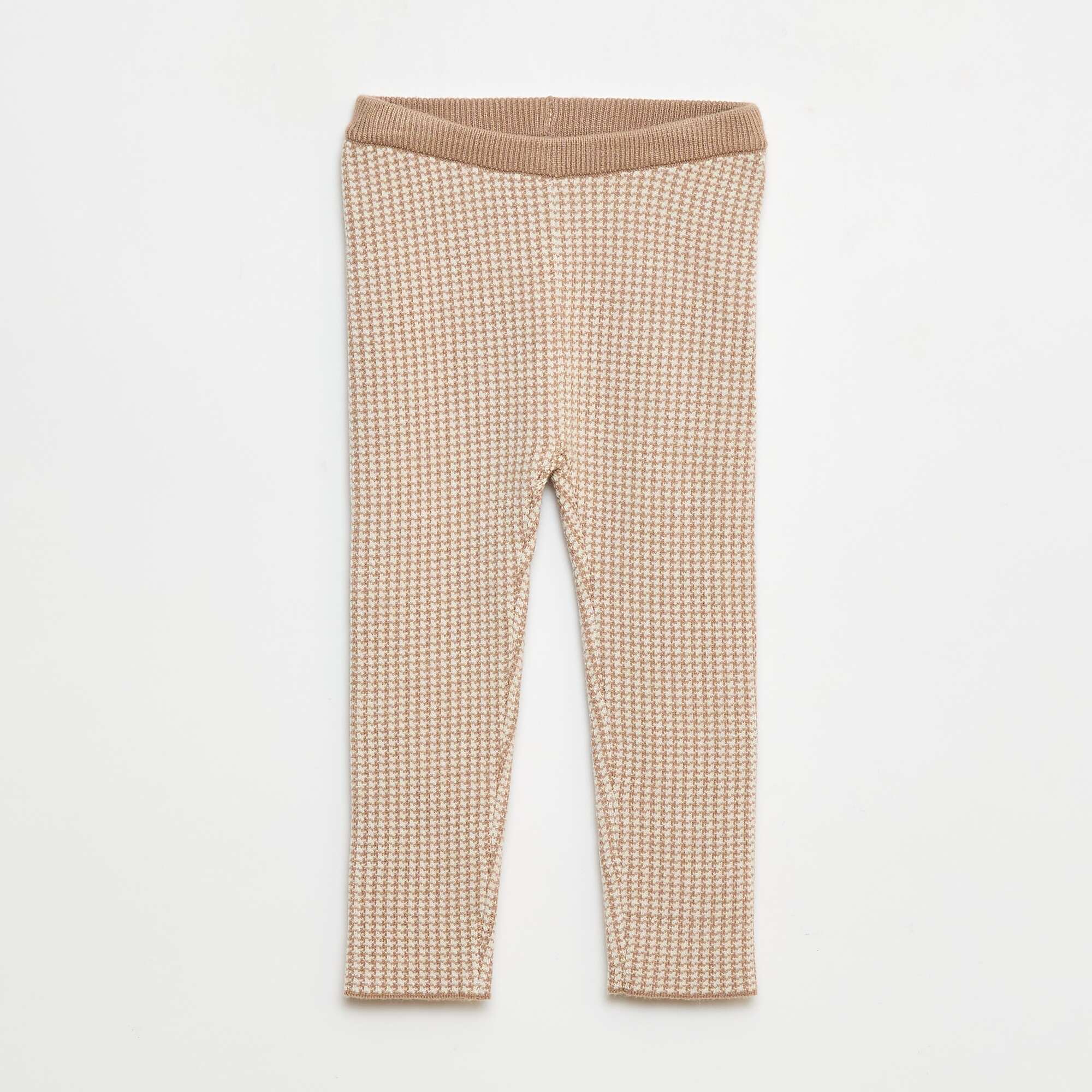 Compact Knit Leggings BEIGE