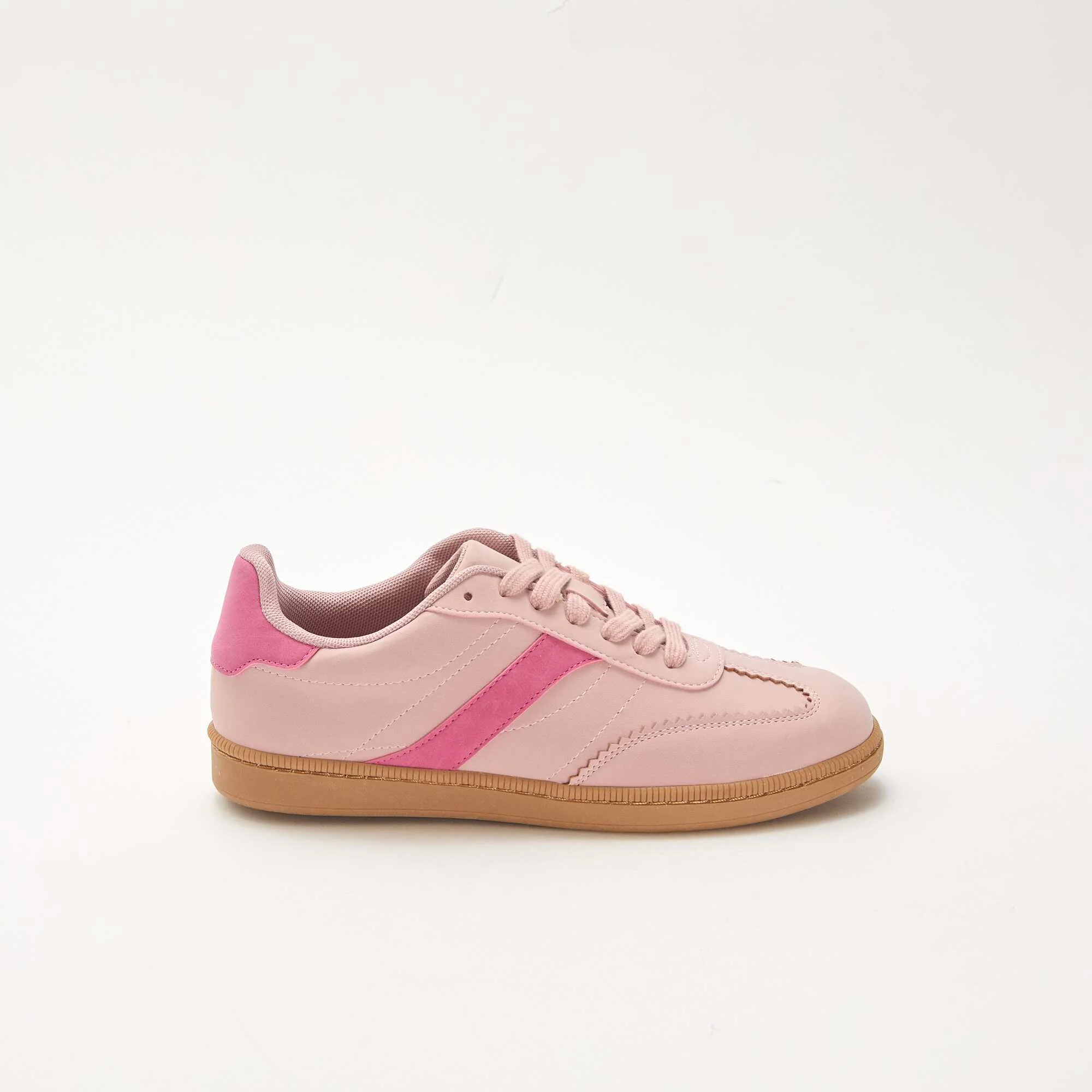 Contrast Panel Low-Top Sneakers PINK - Image 2