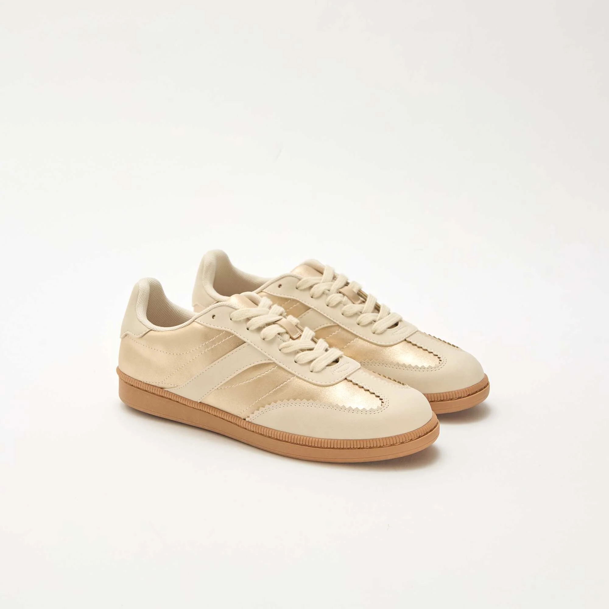Contrast Panel Low-Top Sneakers YELLOW