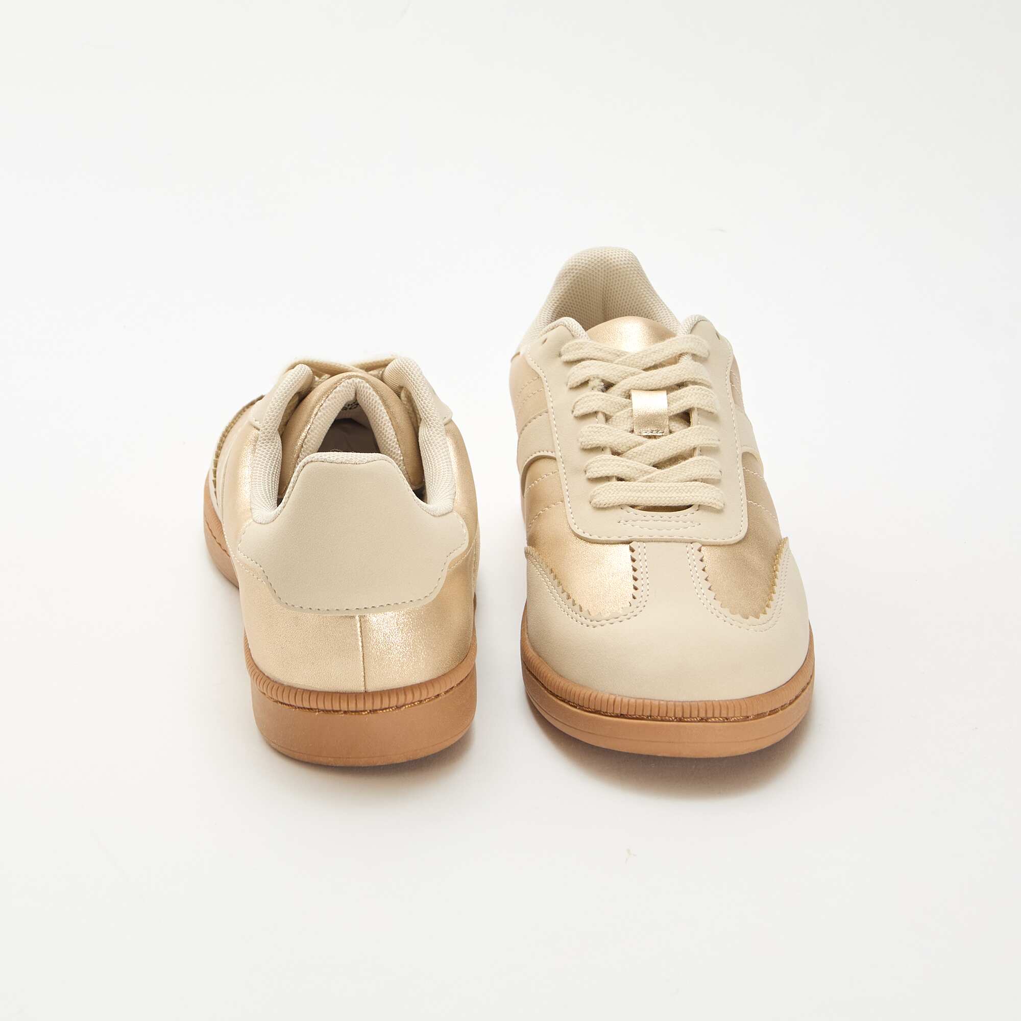 Contrast Panel Low-Top Sneakers YELLOW - Image 3