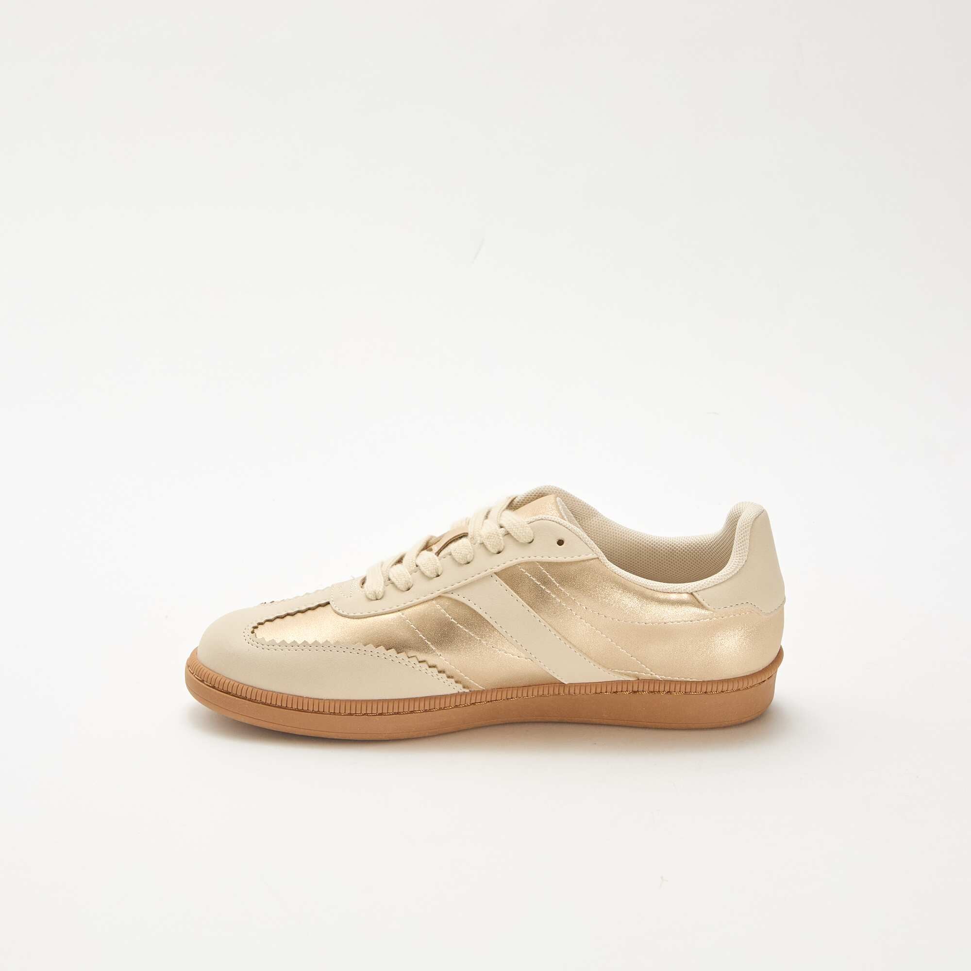 Contrast Panel Low-Top Sneakers YELLOW - Image 4