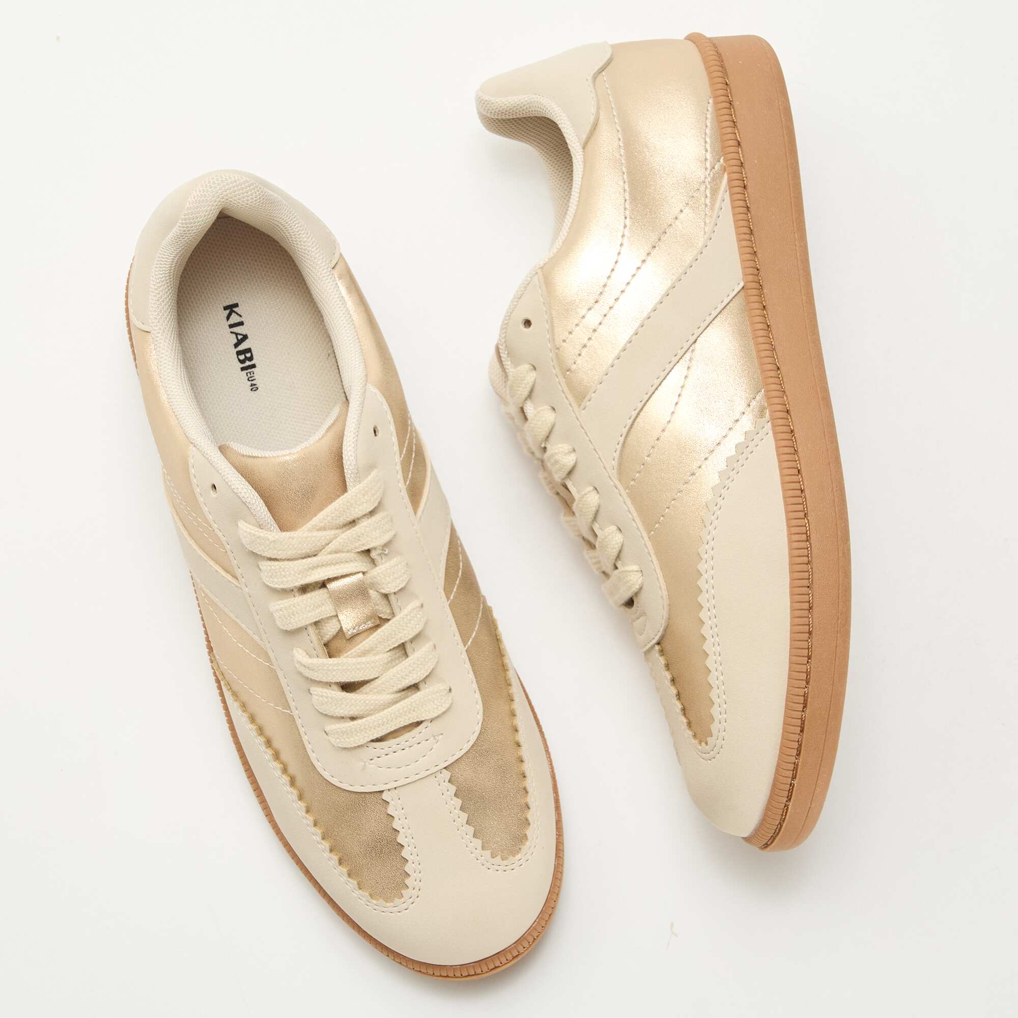 Contrast Panel Low-Top Sneakers YELLOW - Image 5