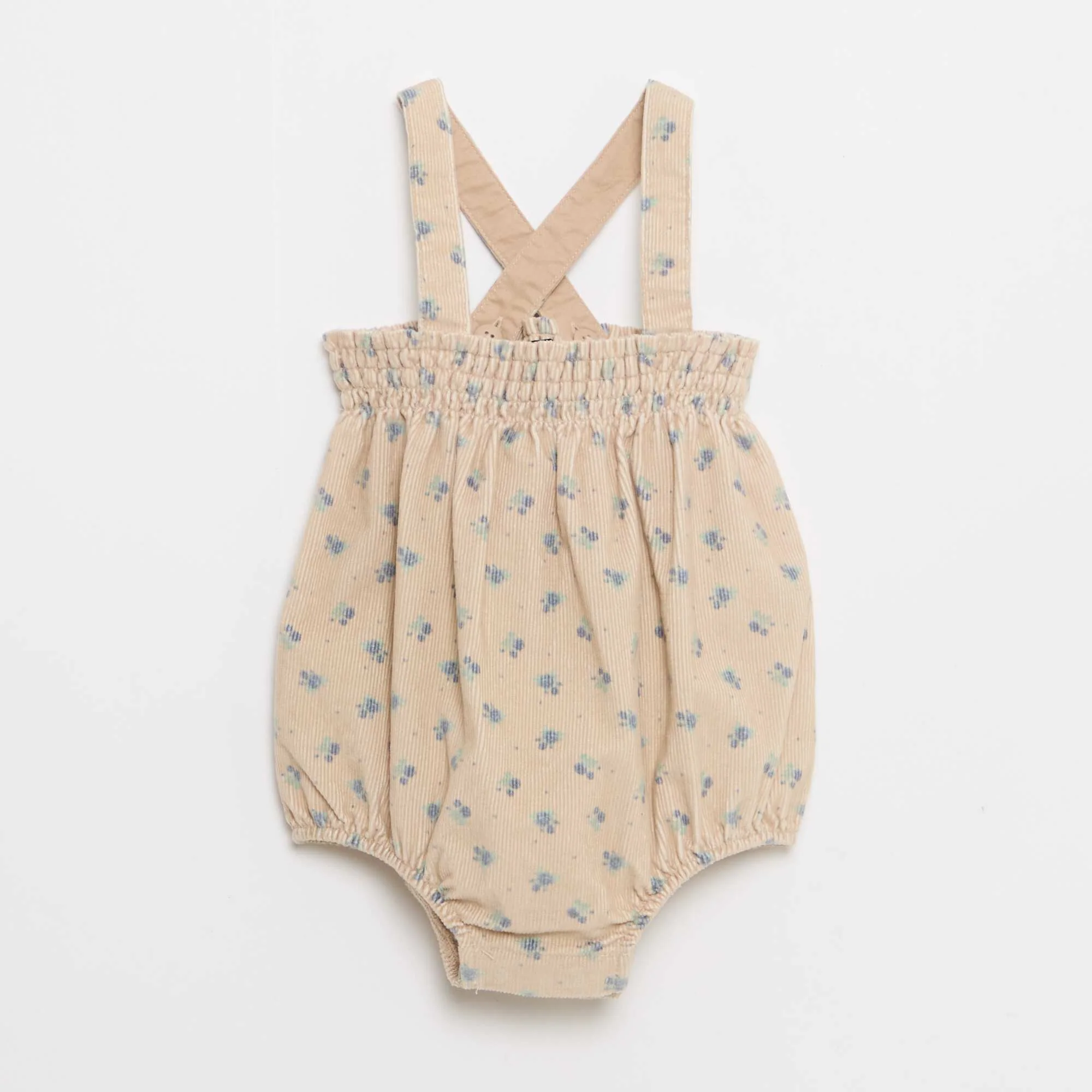 Corduroy Overalls Set + T-shirt + Tights - 3 pieces BEIGE - Image 5