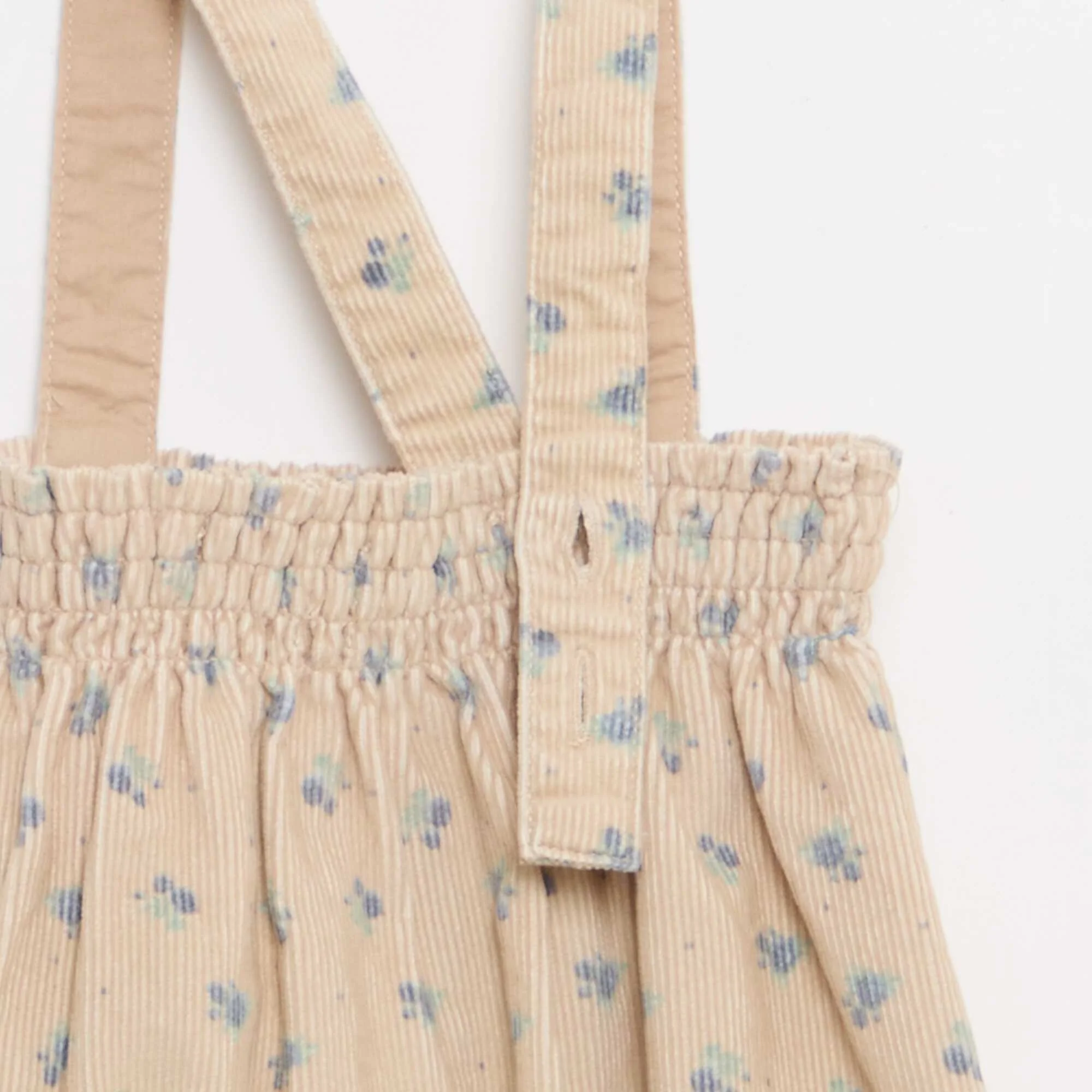 Corduroy Overalls Set + T-shirt + Tights - 3 pieces BEIGE - Image 7