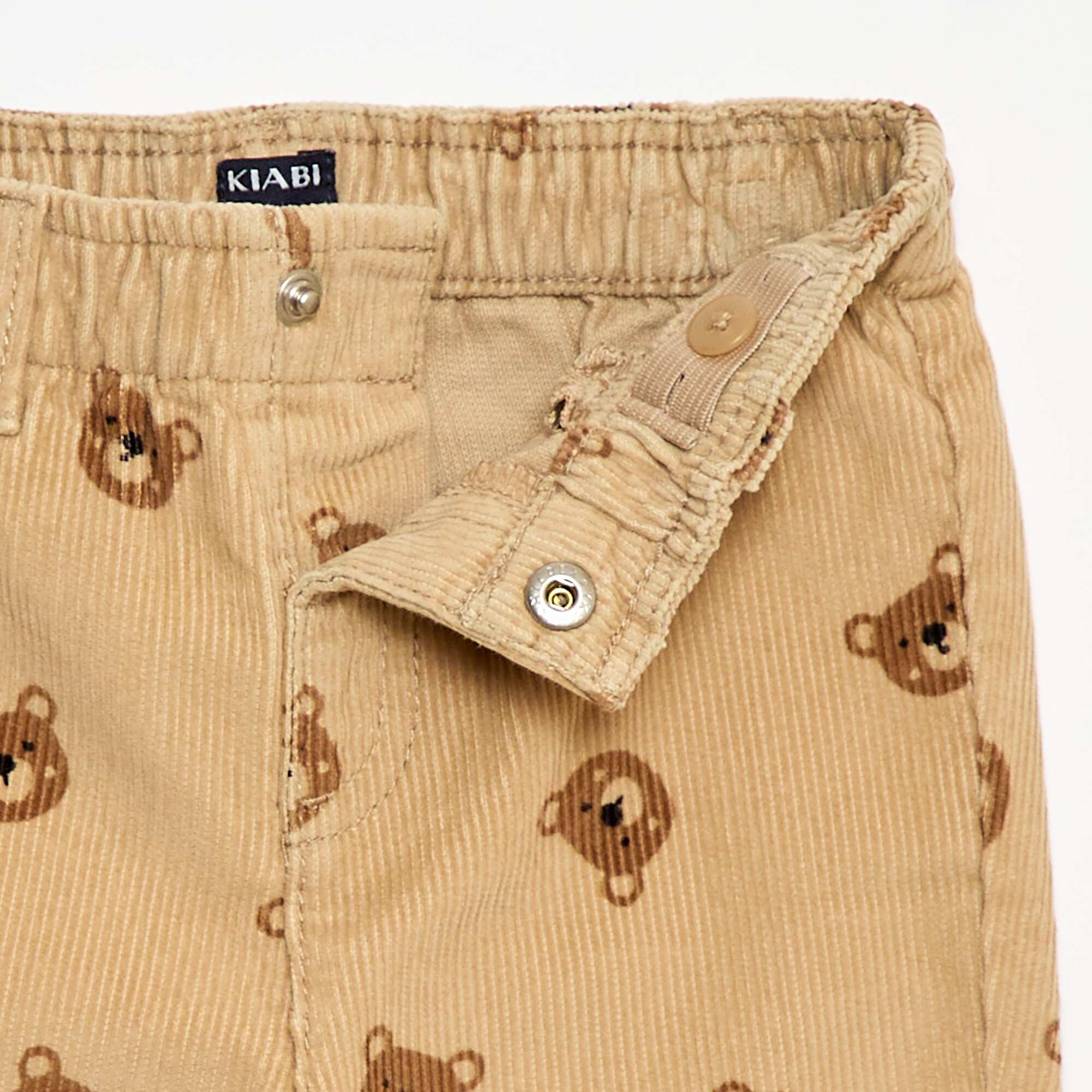 Corduroy paperbag trousers BEIGE - Image 2