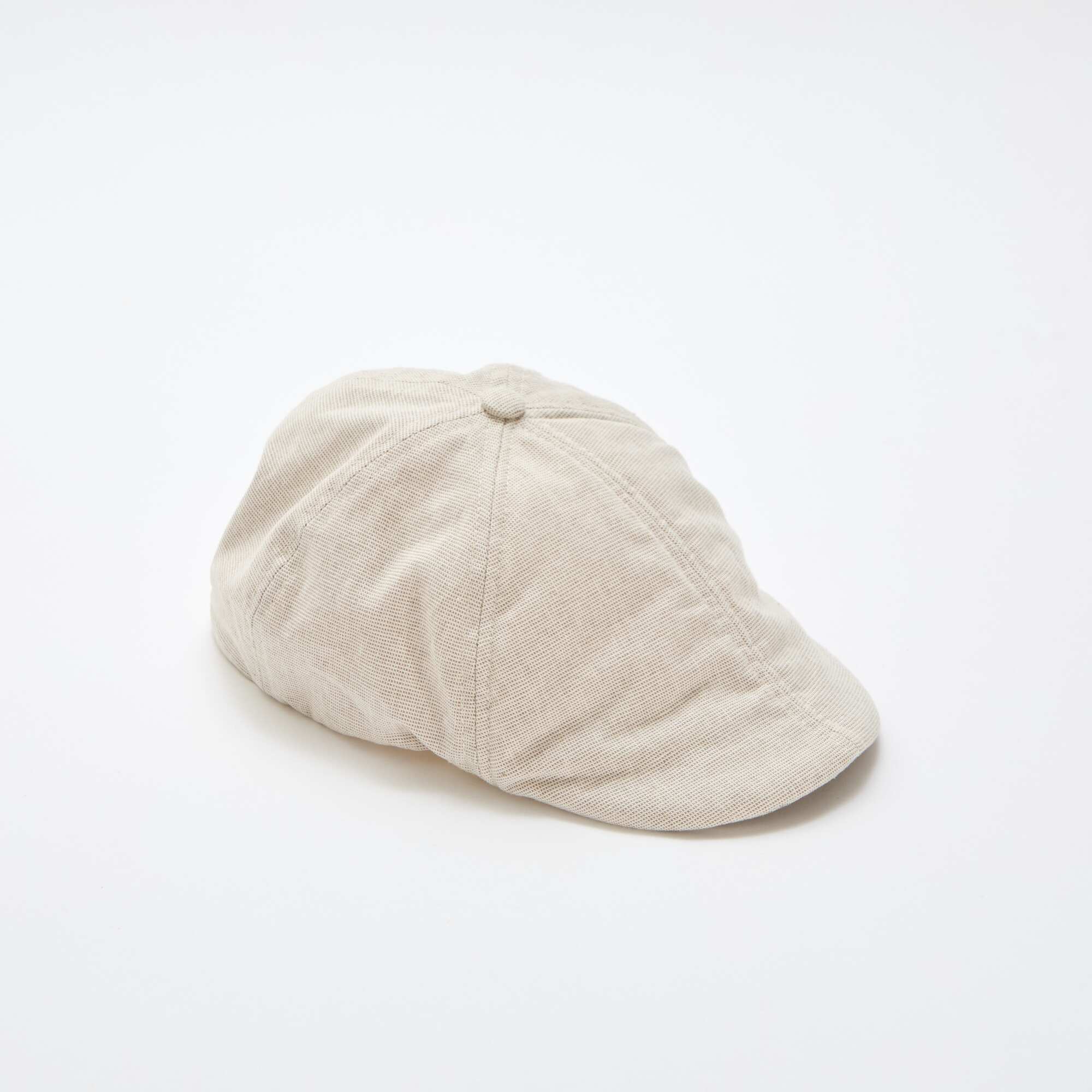 Cotton and Linen Newsboy Cap BEIGE