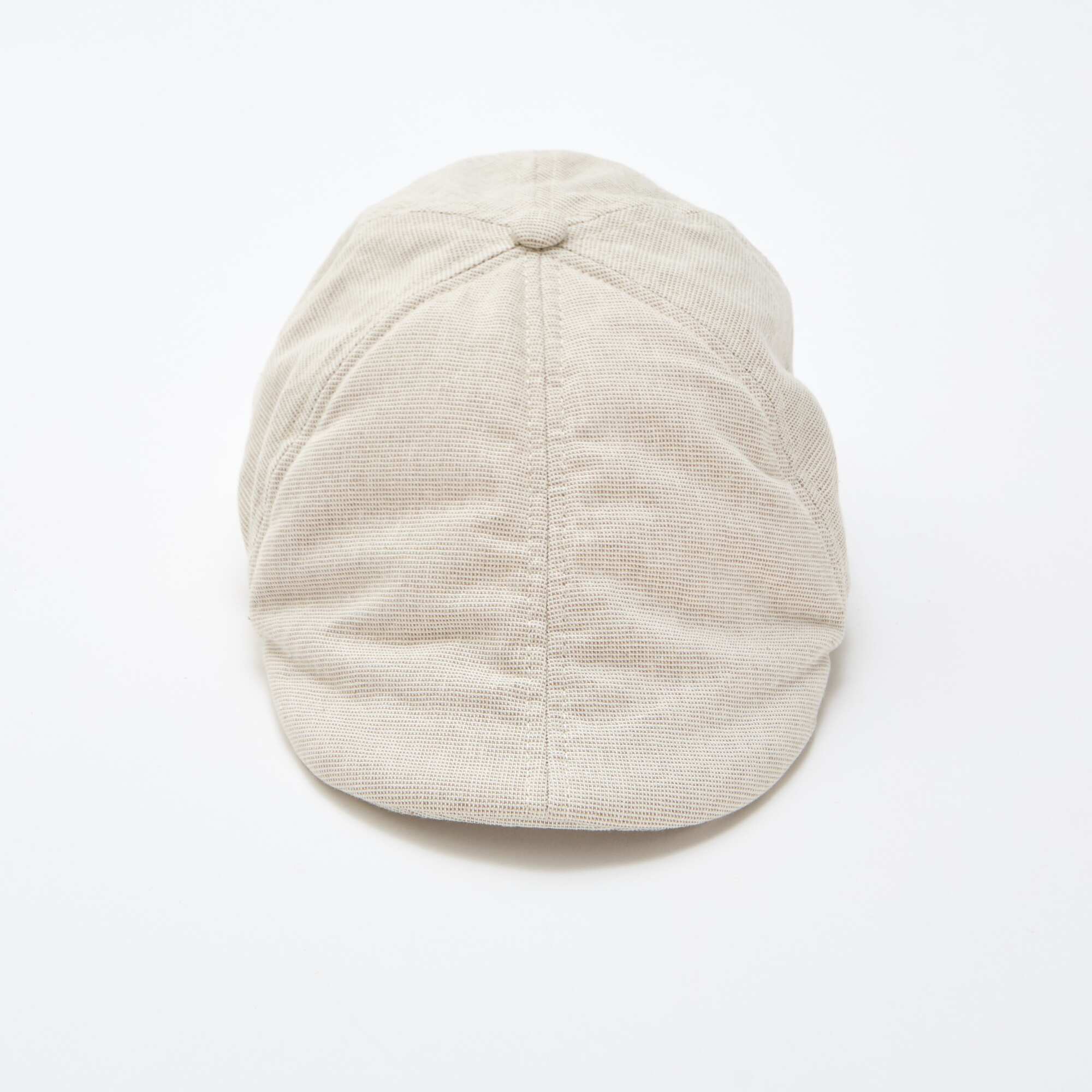 Cotton and Linen Newsboy Cap BEIGE - Image 2