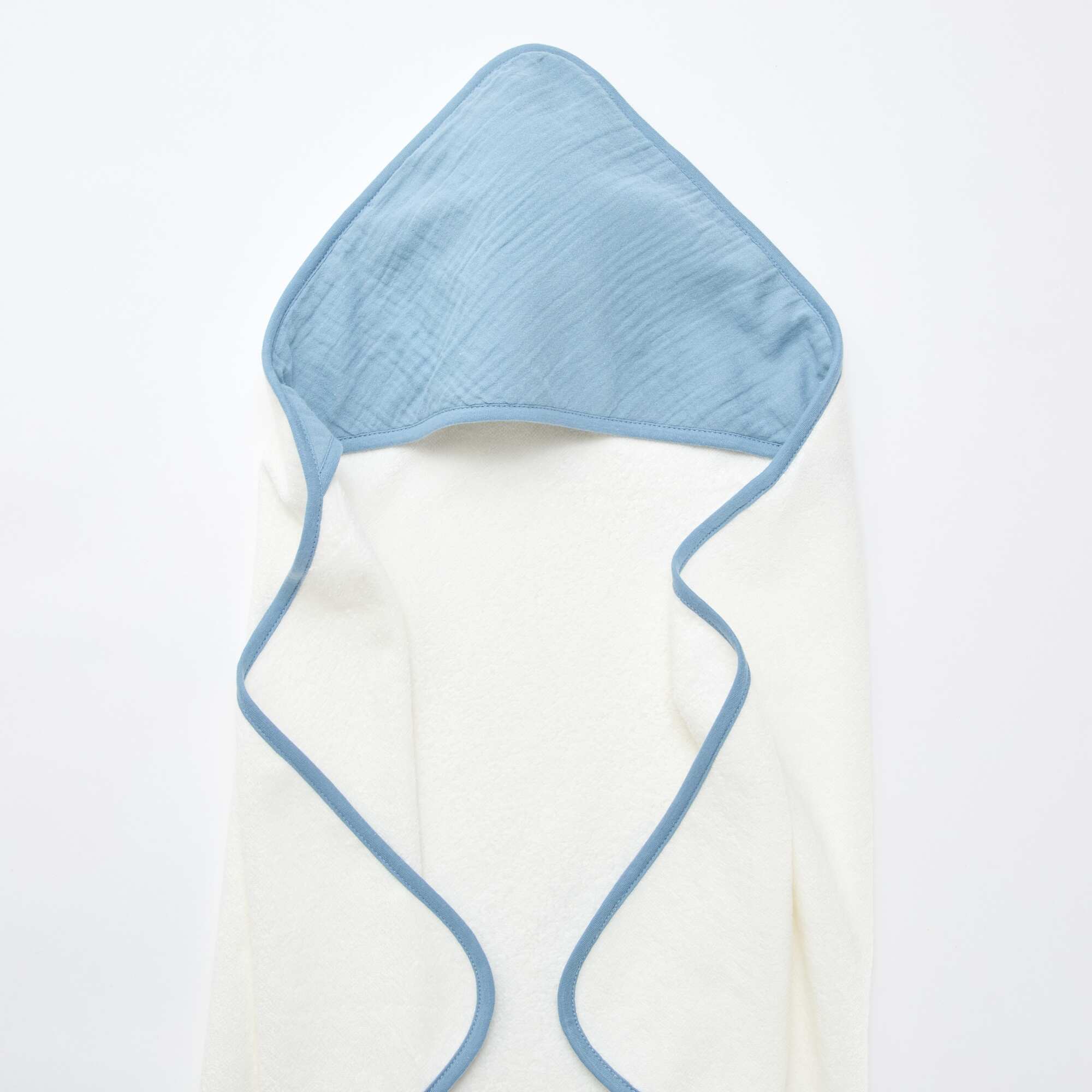 Cotton Baby Bath Cape BLUE - Image 2