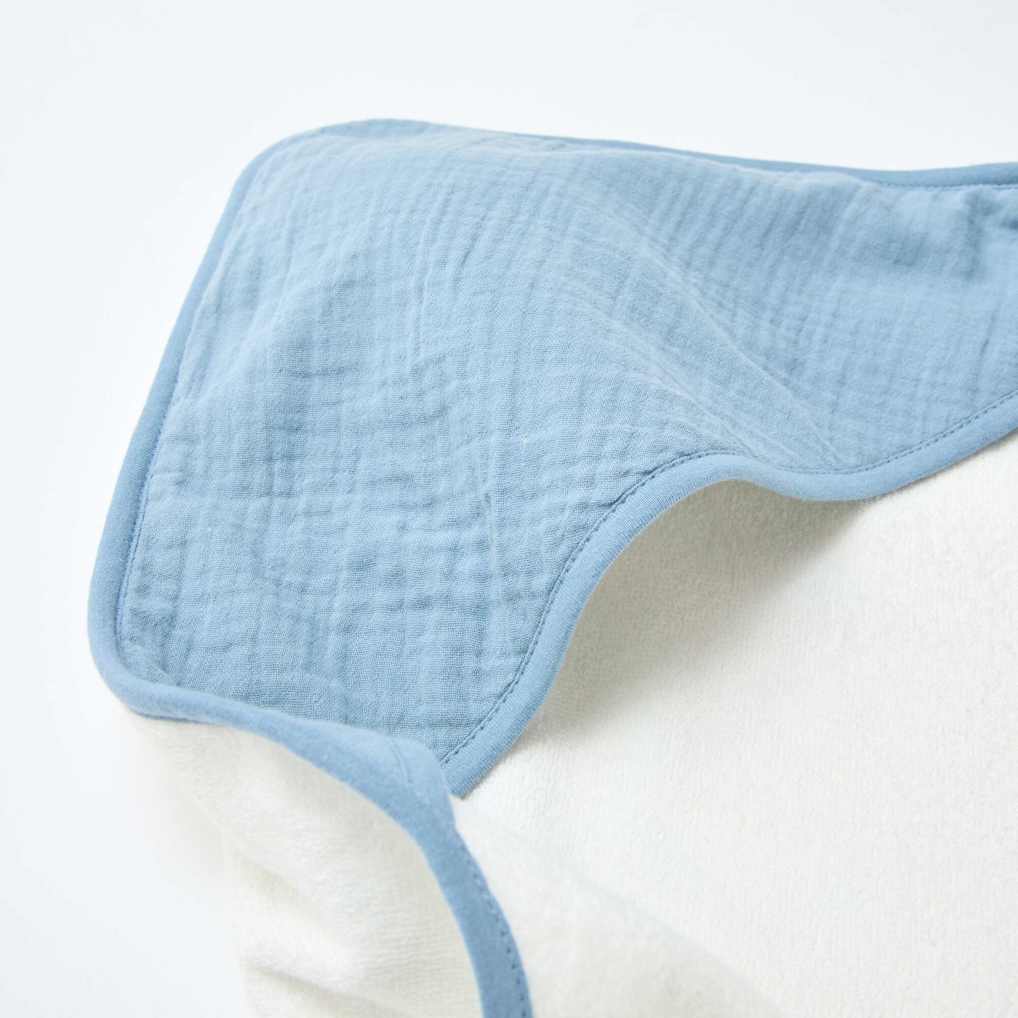 Cotton Baby Bath Cape BLUE - Image 3
