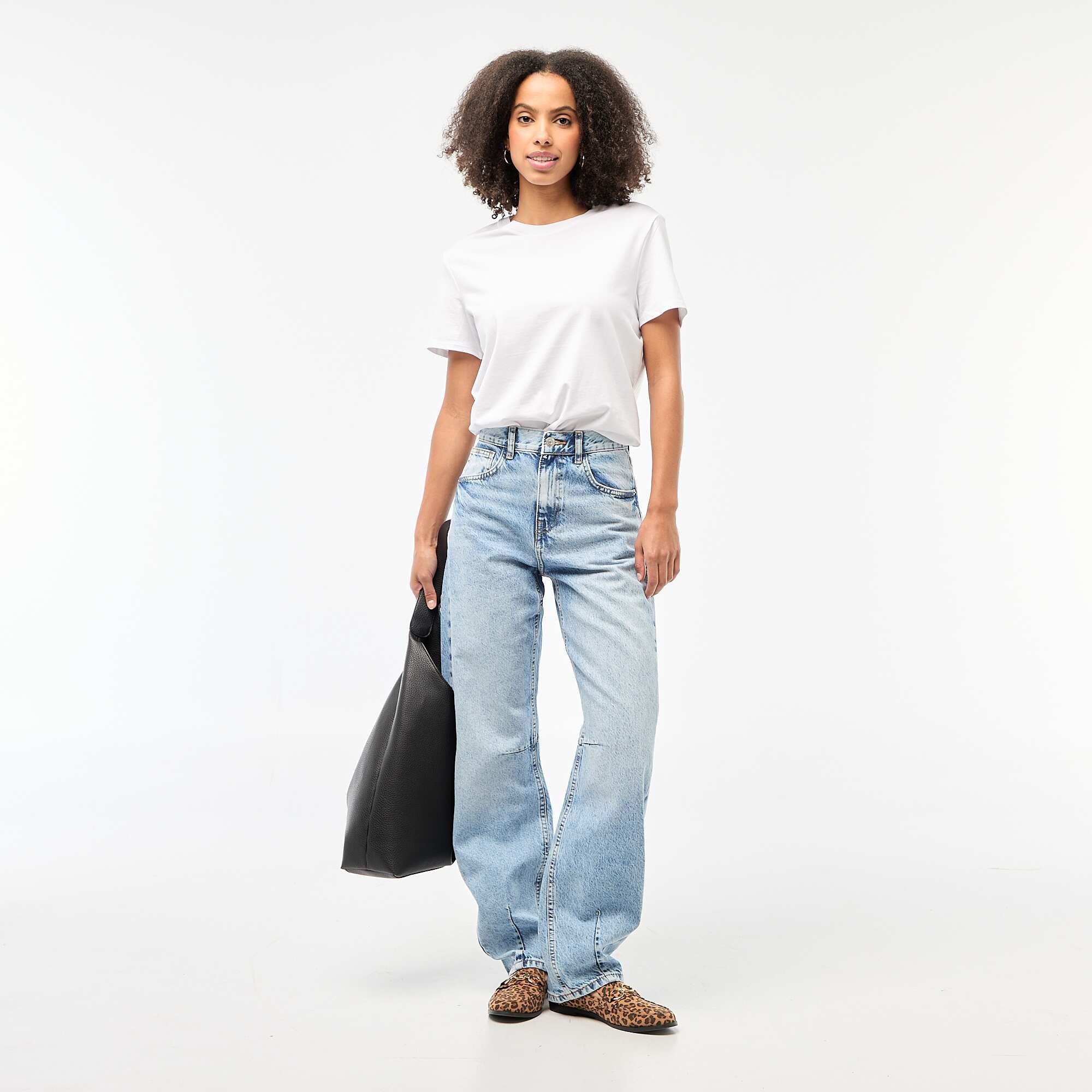 Cotton Balloon Denim Pants BLUE - Image 2