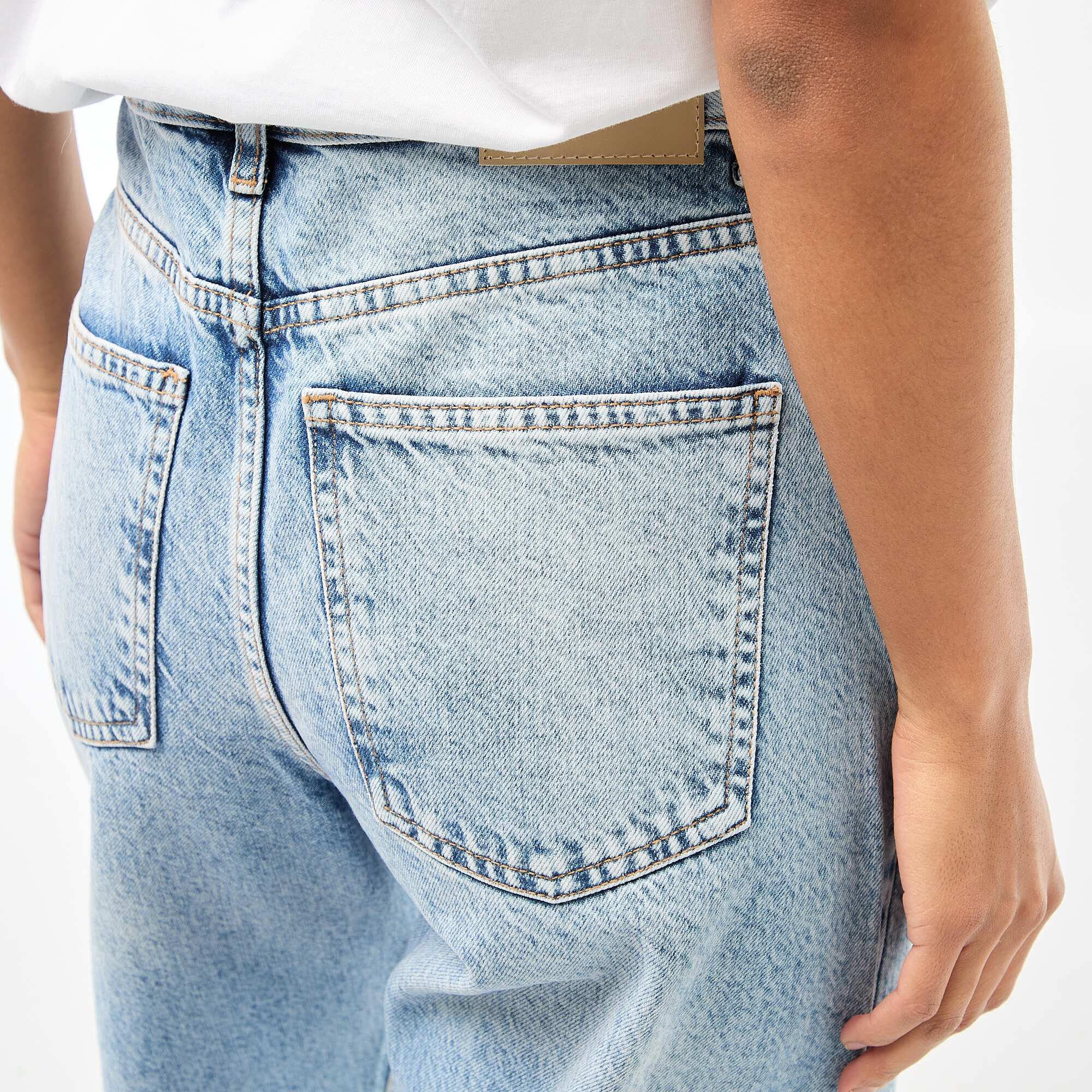Cotton Balloon Denim Pants BLUE - Image 5
