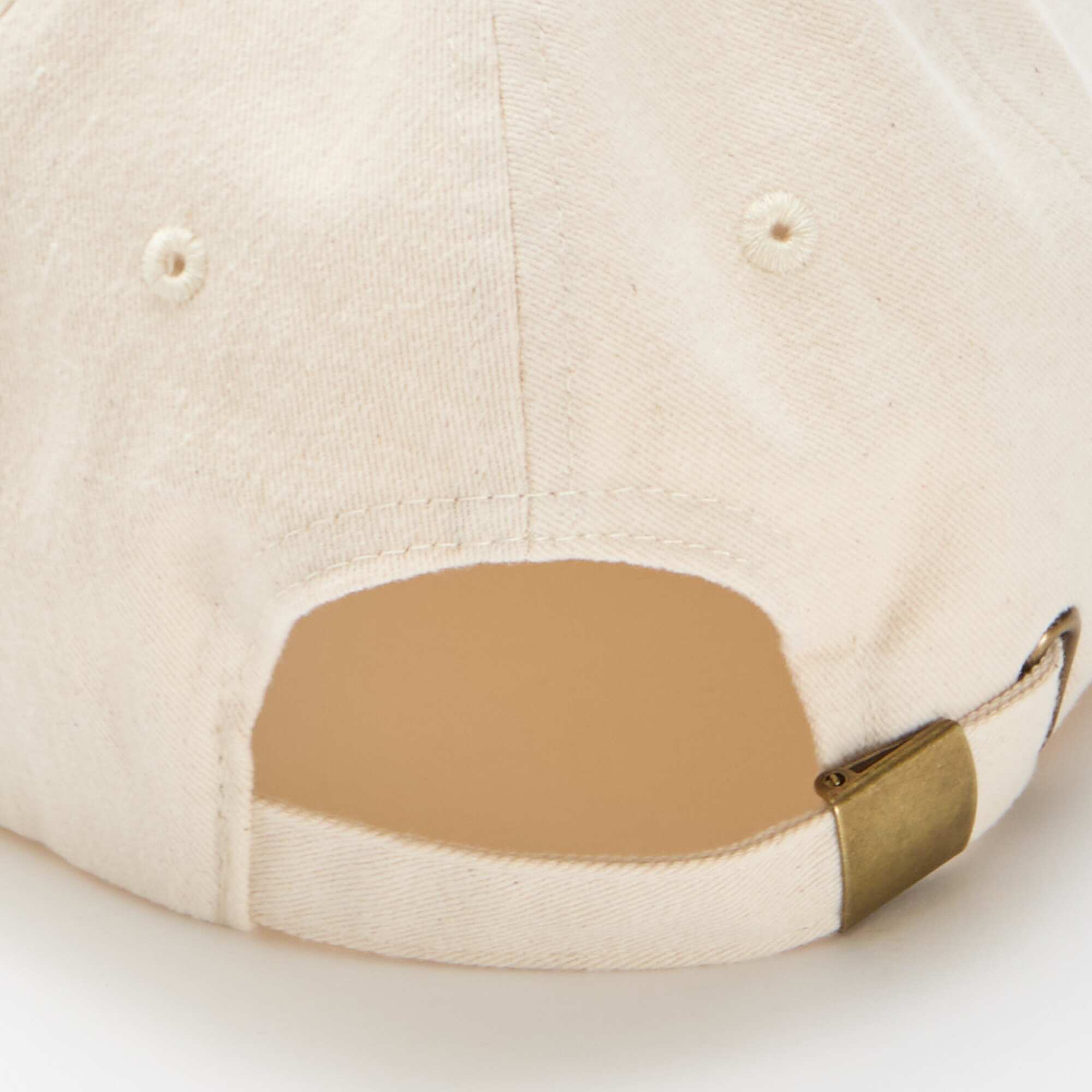 Cotton Baseball Cap BEIGE - Image 3