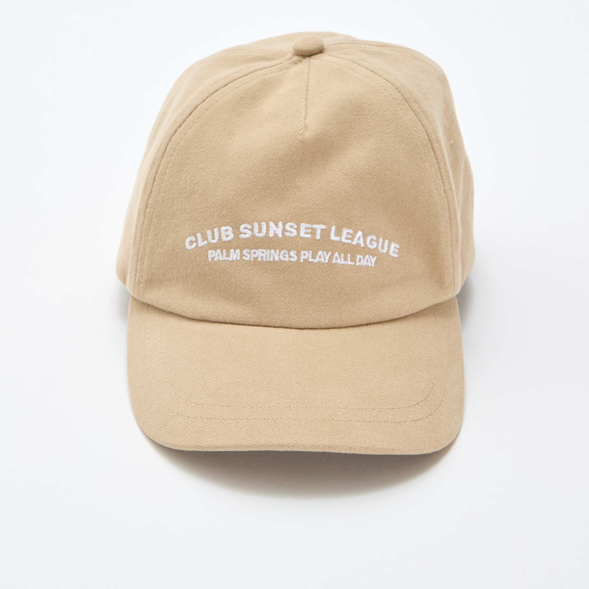 Cotton Baseball Cap BEIGE - Image 2