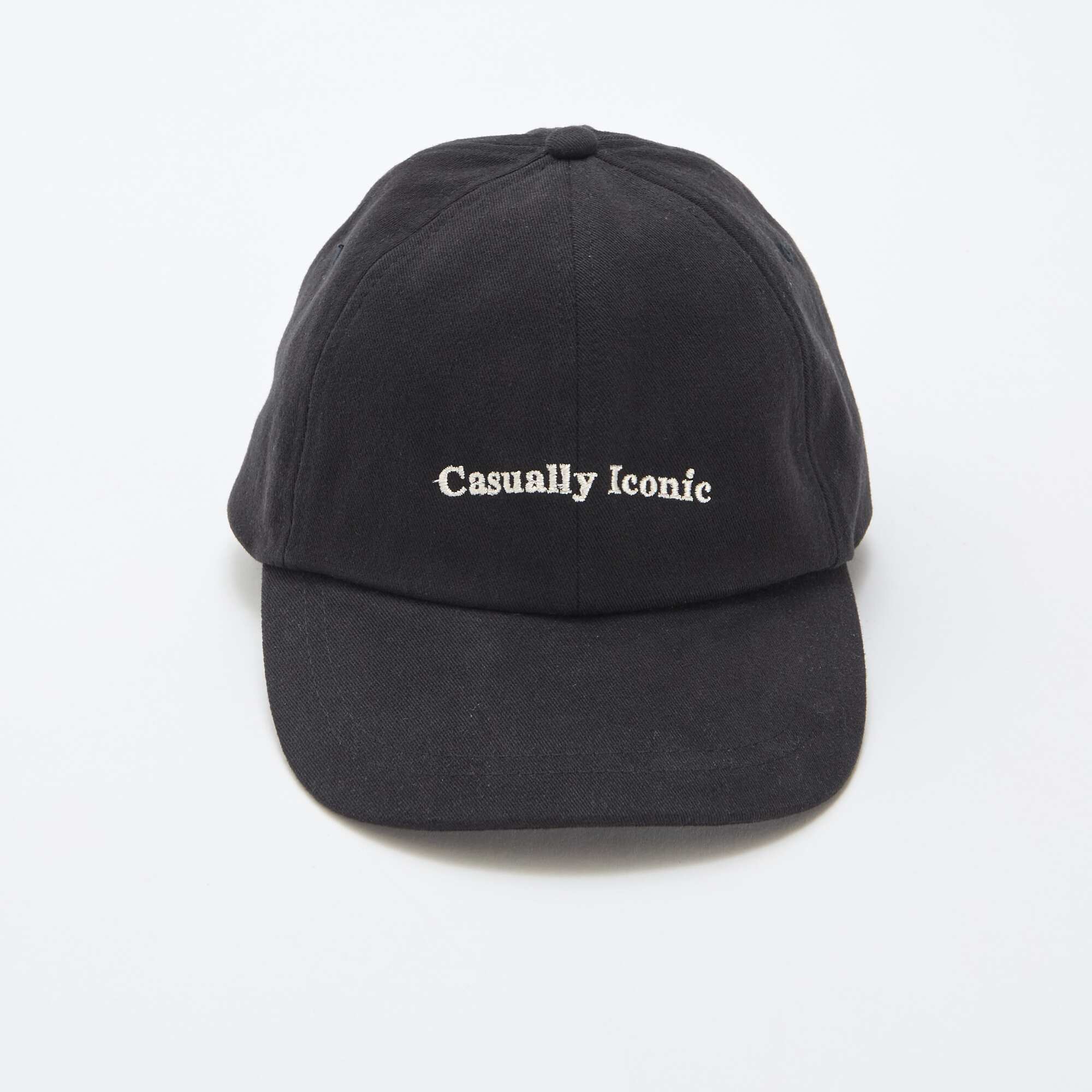 Cotton Baseball Cap BLACK - Image 2