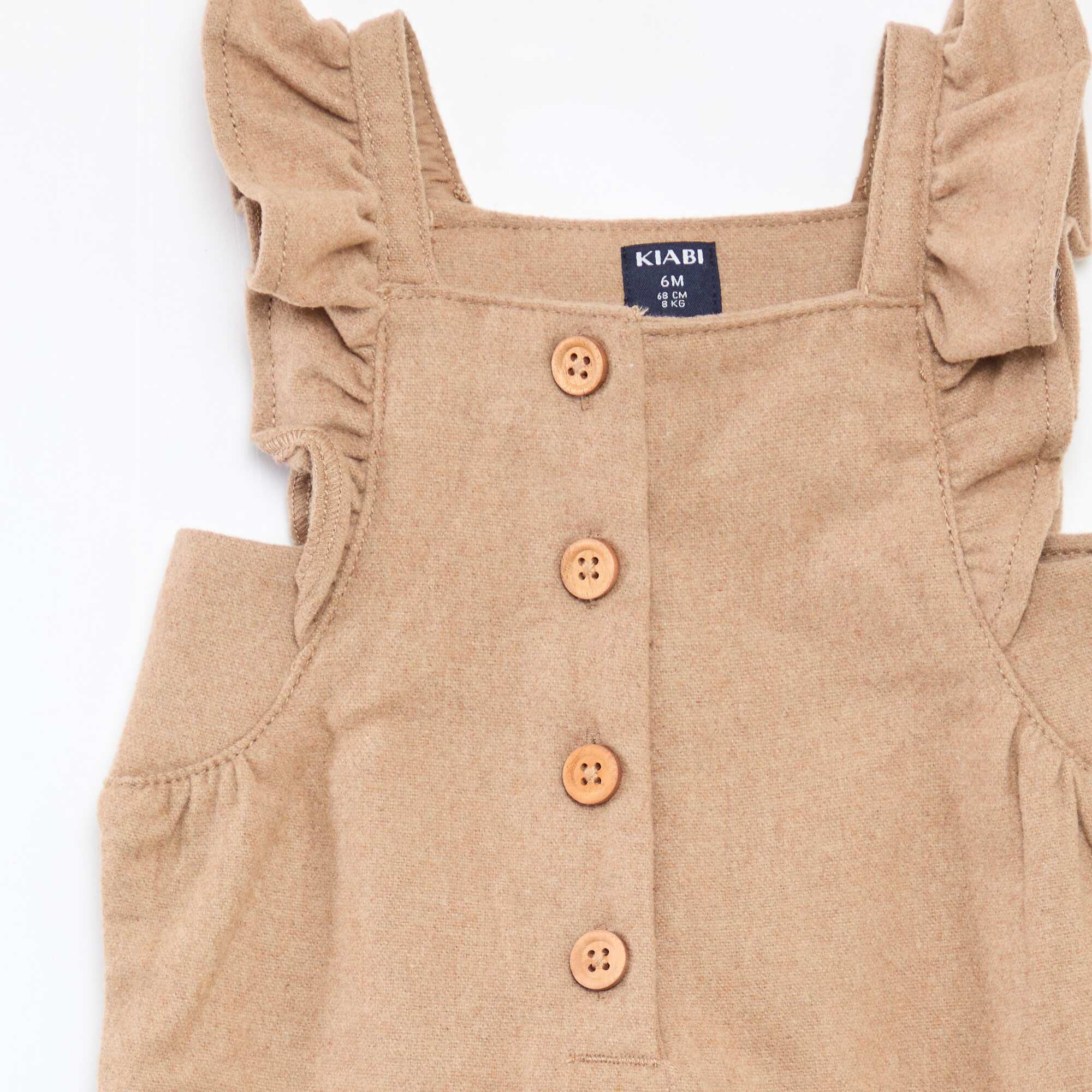 Cotton Flannel Long Romper BROWN - Image 2