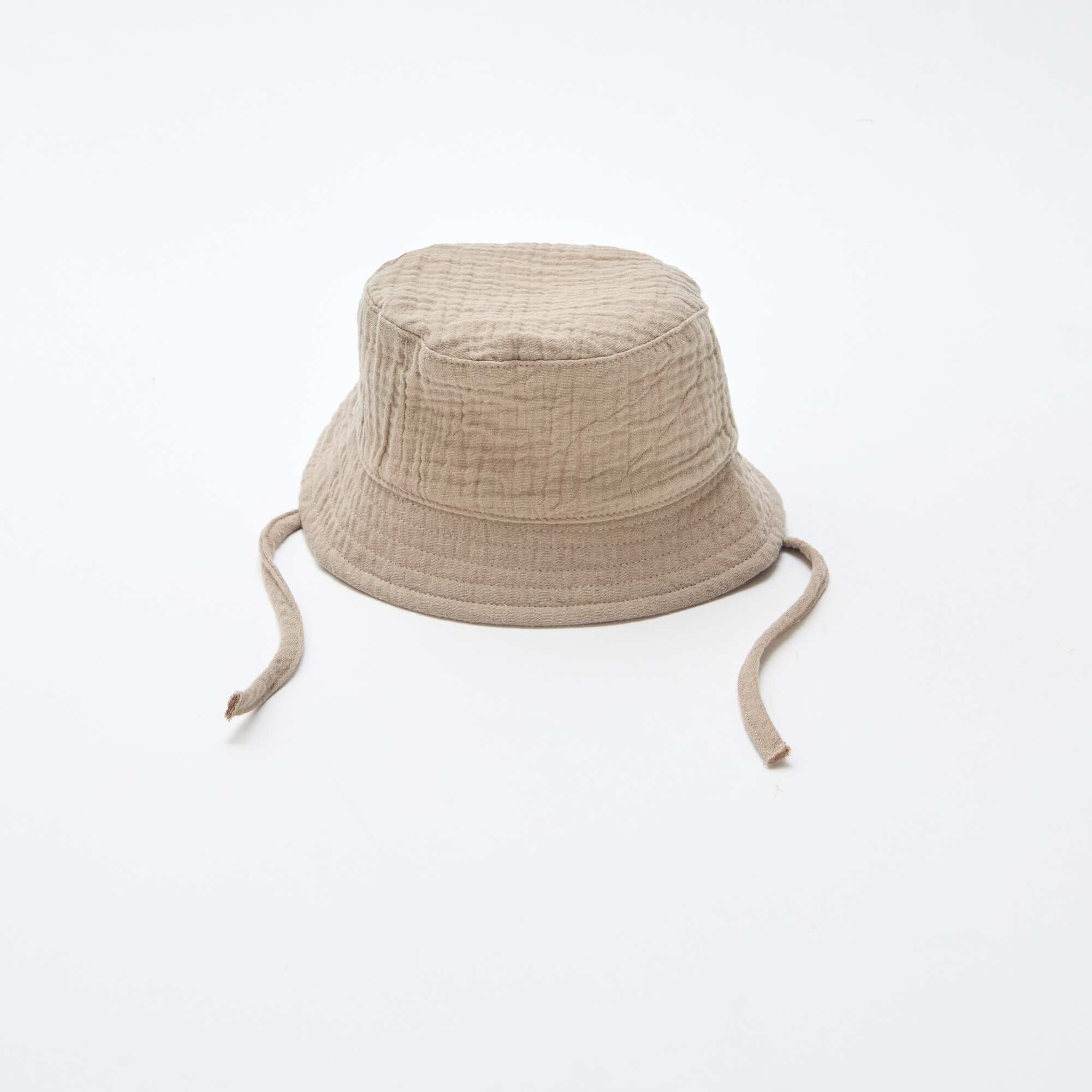 Cotton Gauze Bucket Hat BROWN