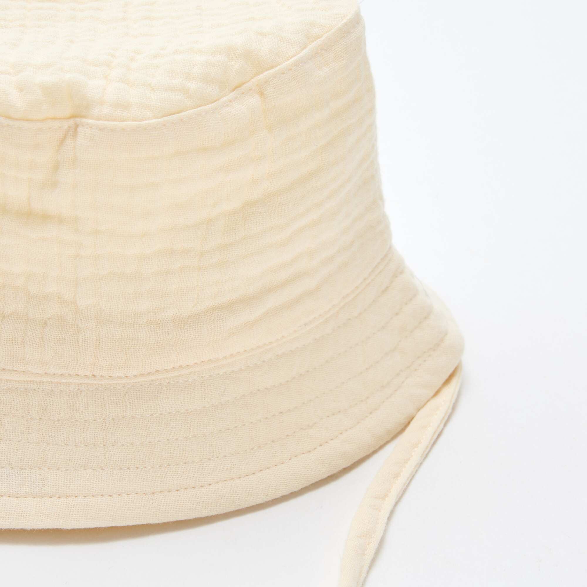 Cotton Gauze Bucket Hat WHITE - Image 2
