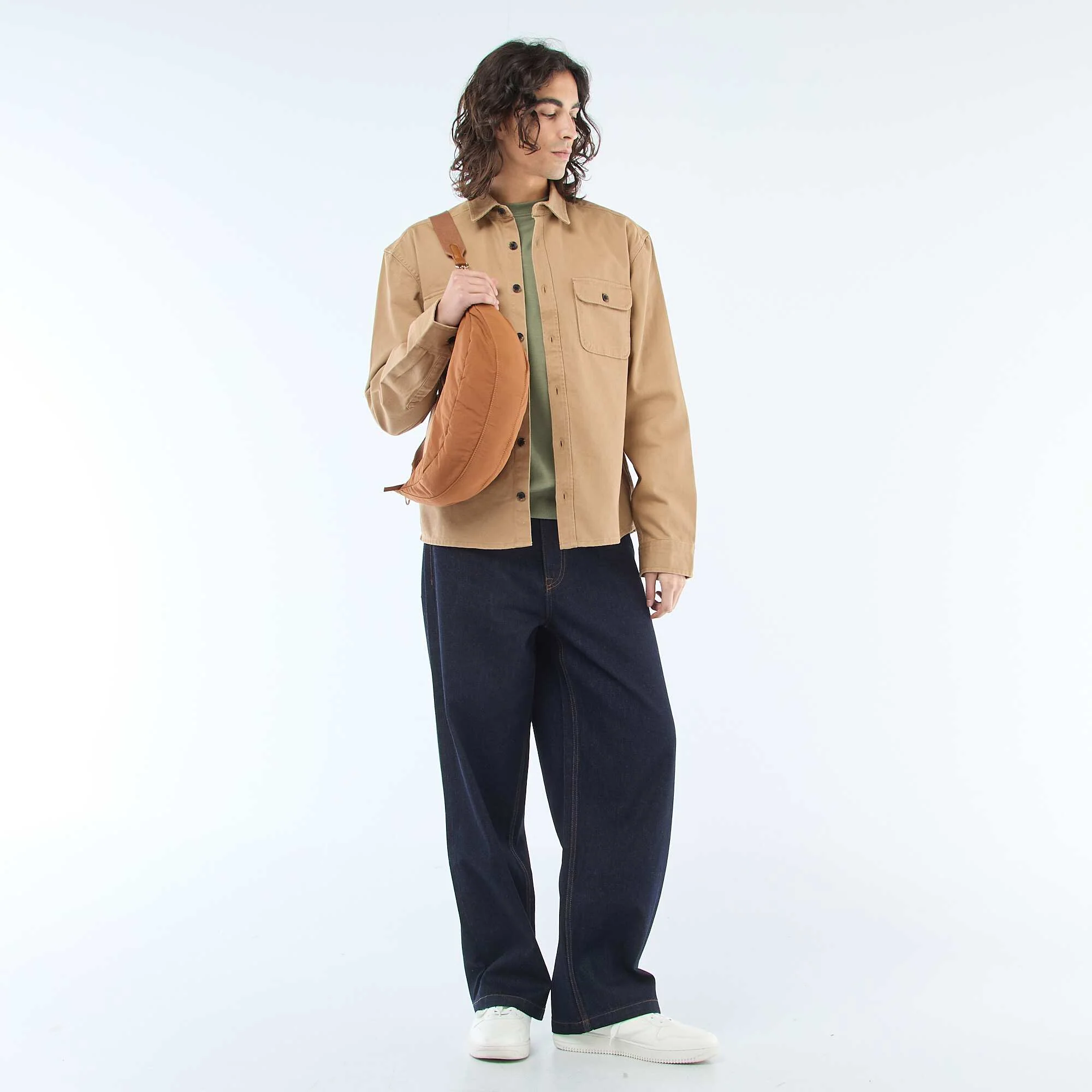 Cotton Overshirt BEIGE - Image 2