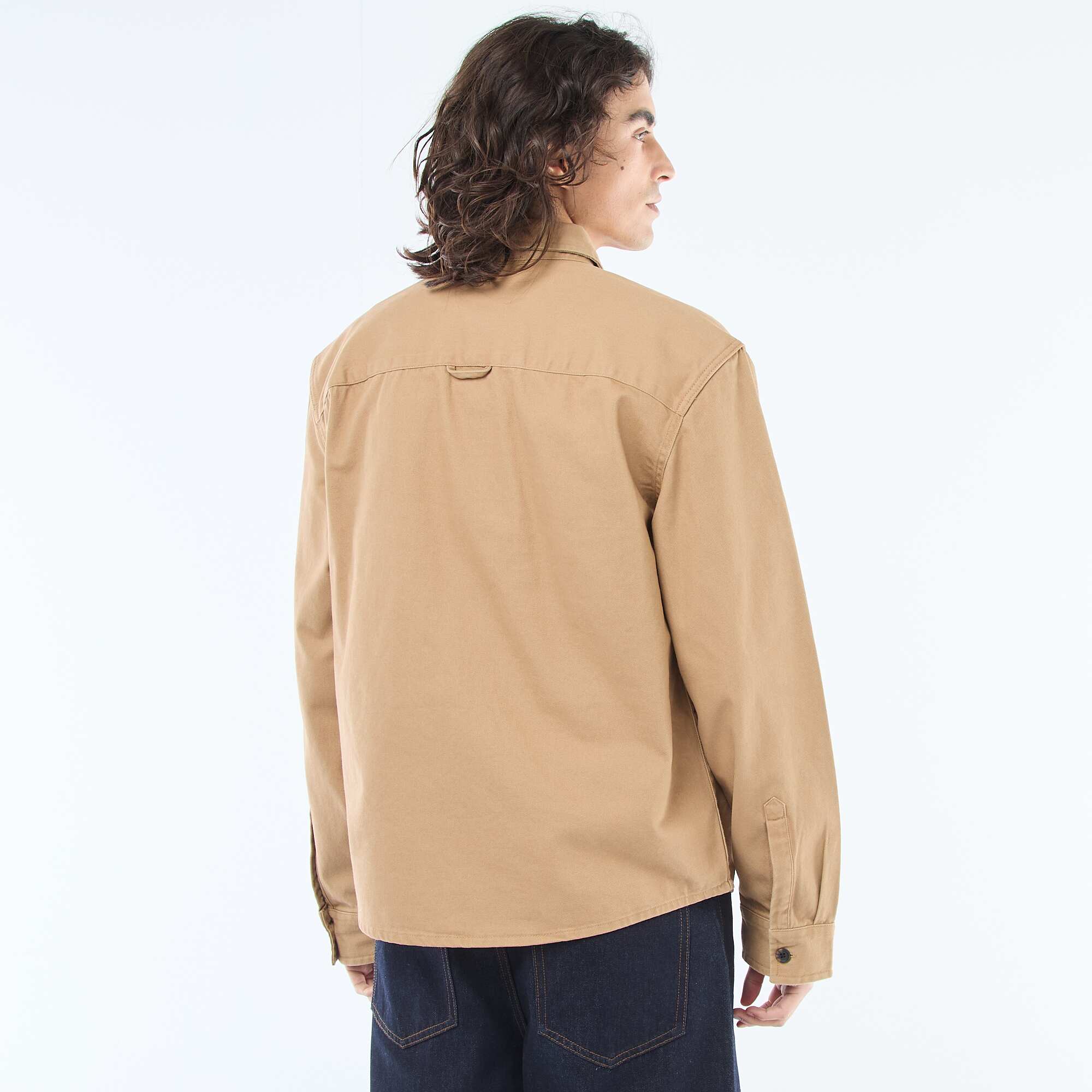 Cotton Overshirt BEIGE - Image 4
