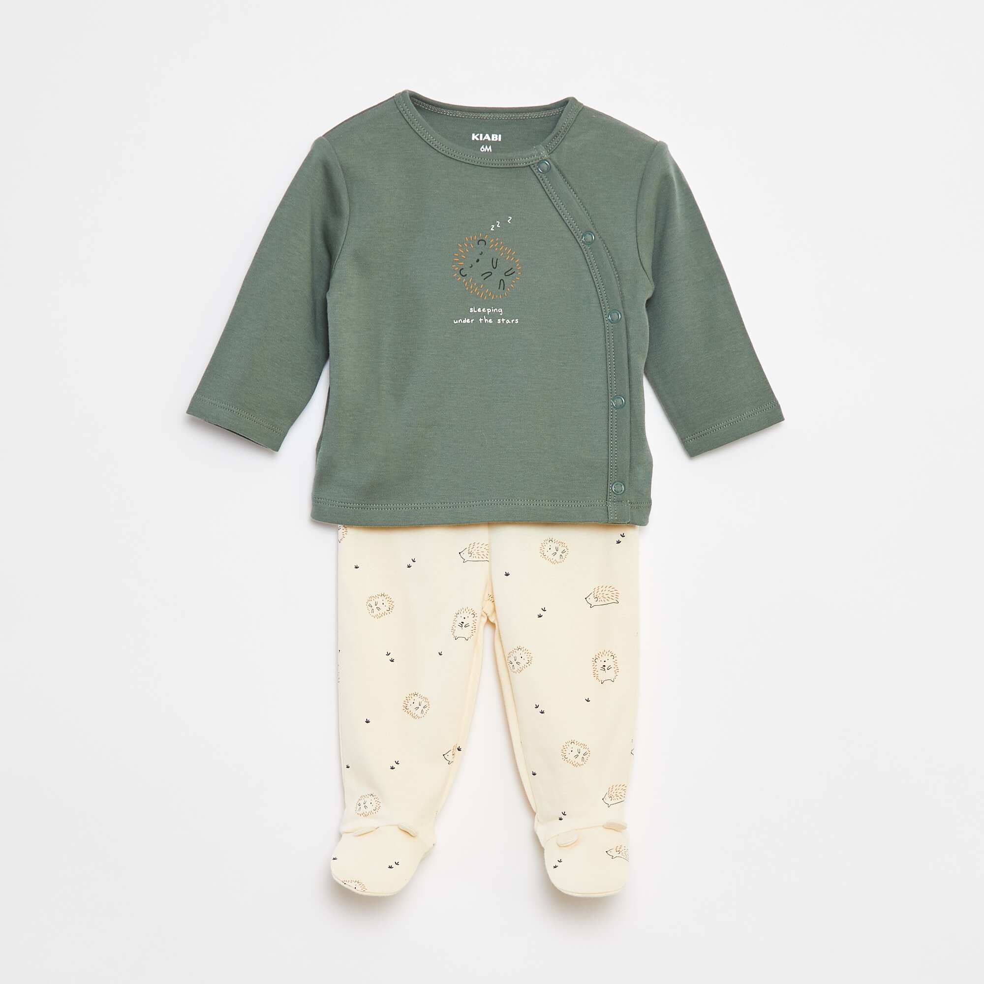 Cotton Pajama Set - 2 Pieces WHITE