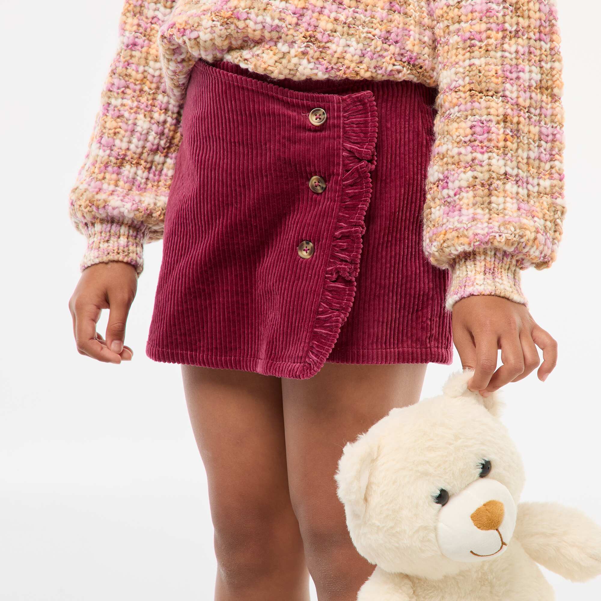 Cotton Velvet Skort RED - Image 3