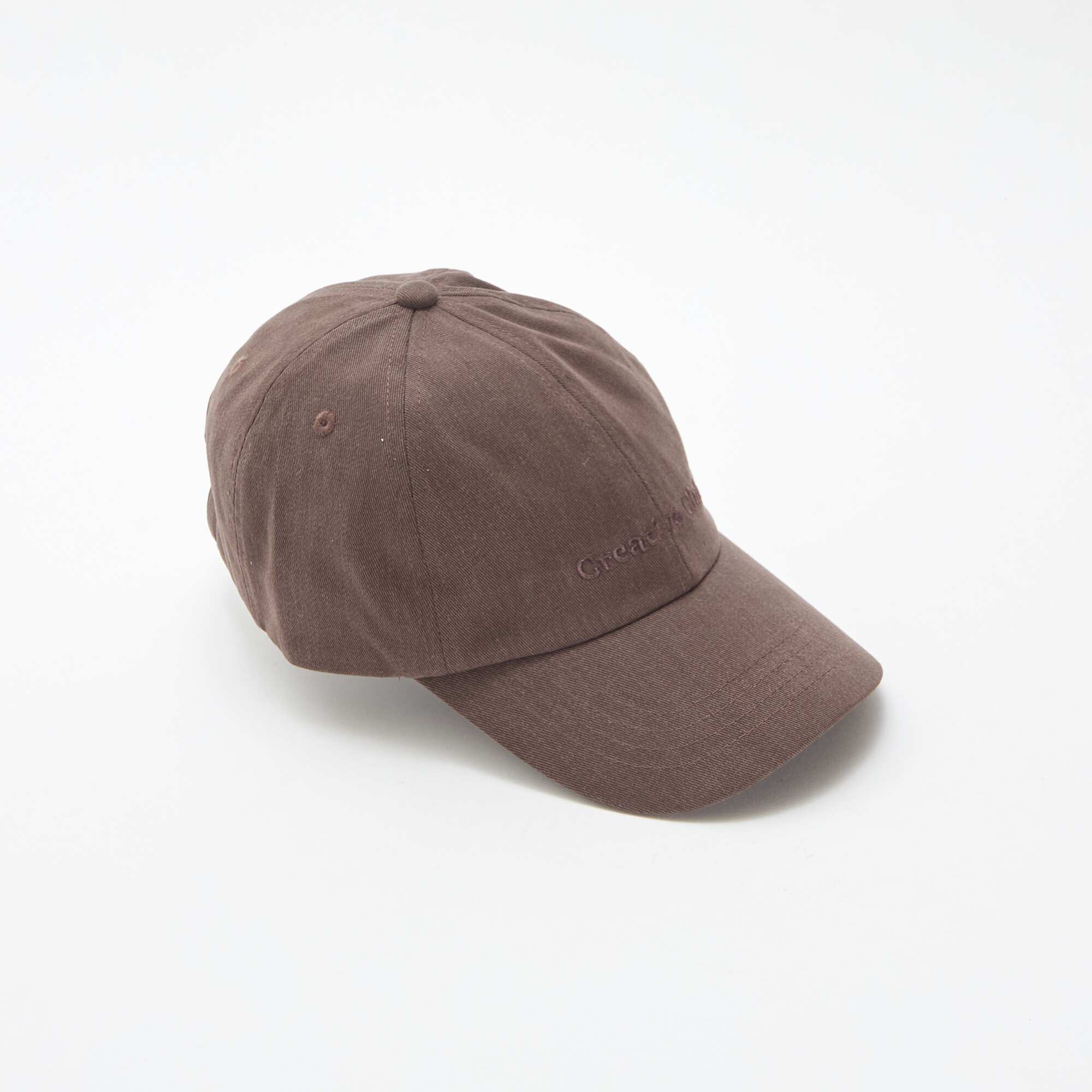'Creative Club' embroidered cap BROWN