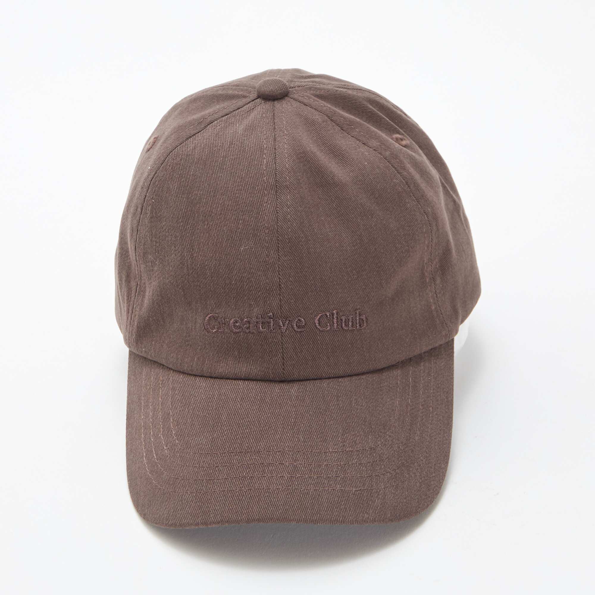 'Creative Club' embroidered cap BROWN - Image 2