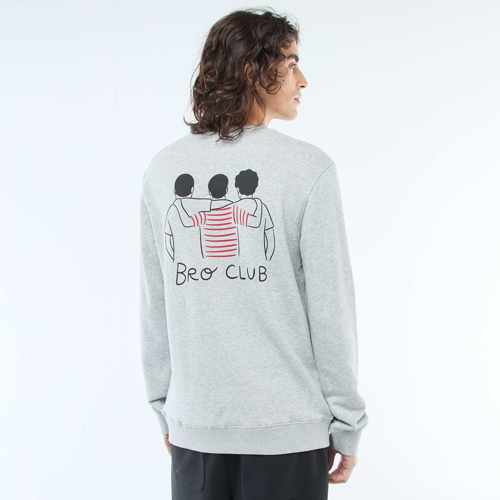 Crew Neck Sweatshirt - Valentine's Day GREY - Image 4