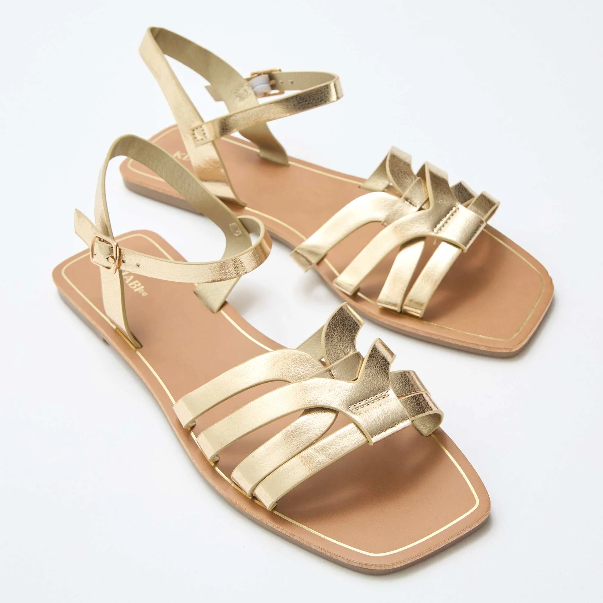 Criss-Cross Strap Sandals YELLOW - Image 5