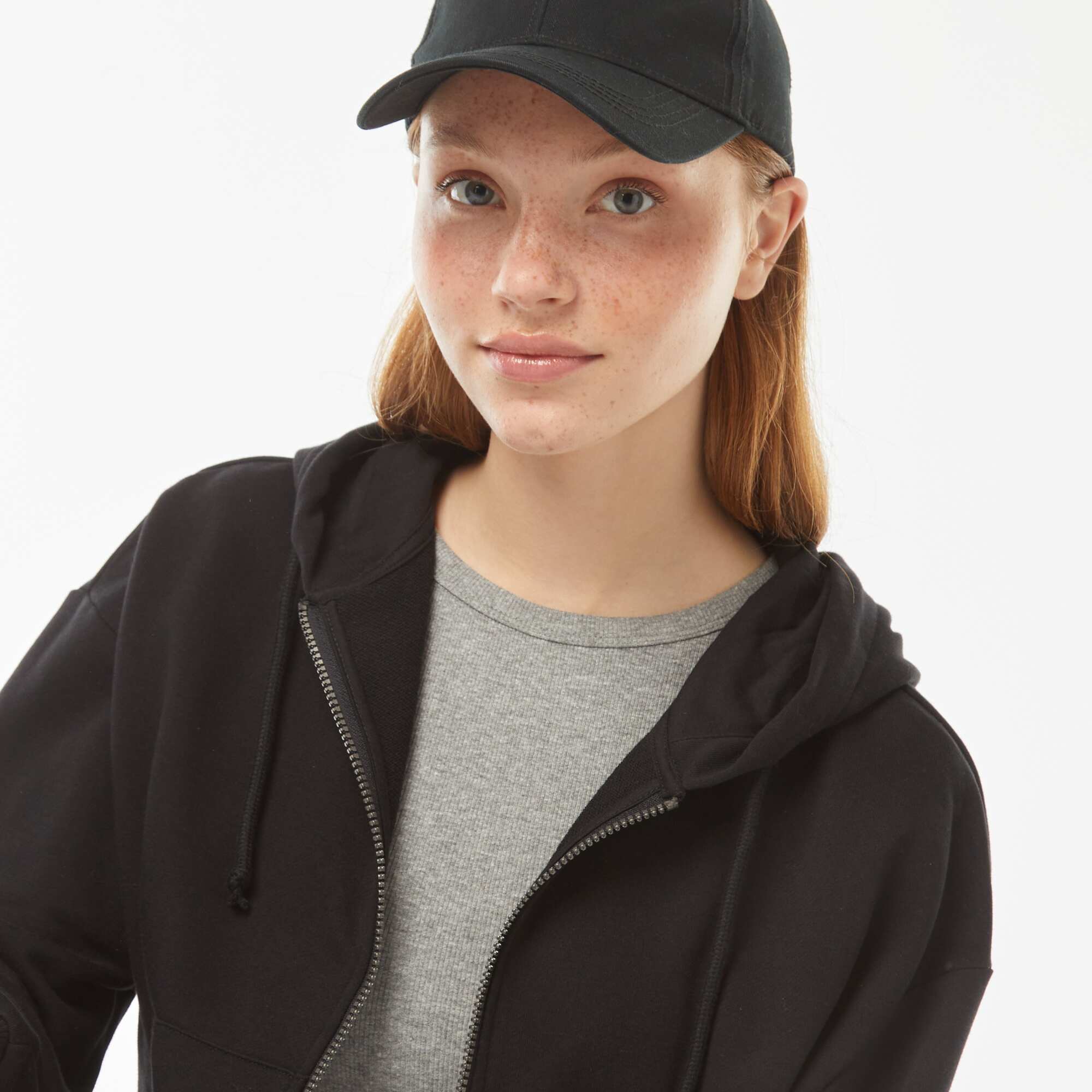 Cropped hoodie BLACK - Image 5