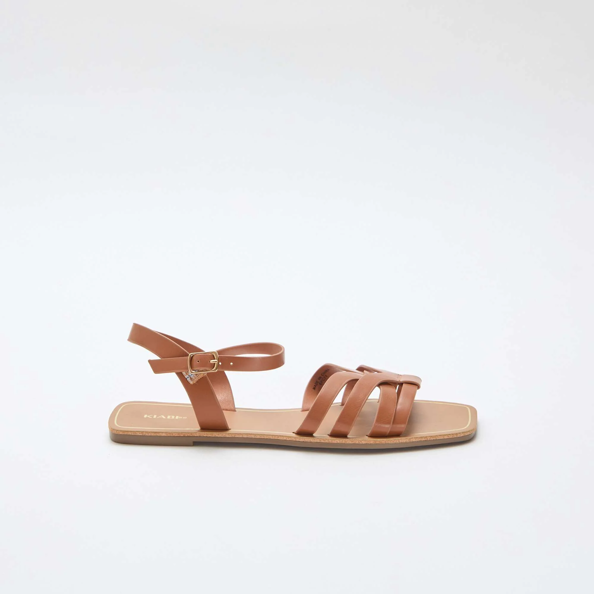 Cross-Strap Sandals BROWN - Image 2