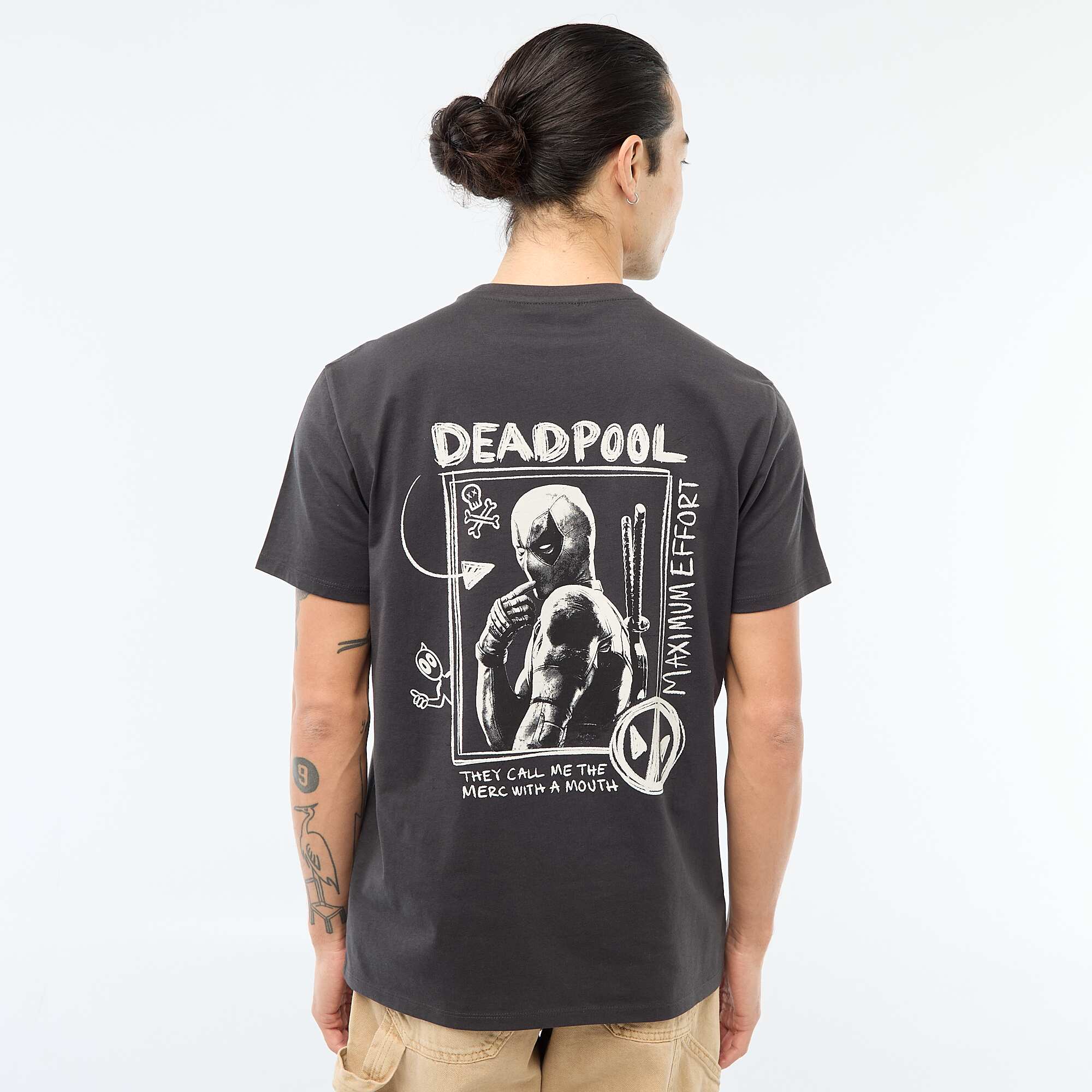 Deadpool 'Marvel' Double-Sided Print T-shirt BLACK - Image 3