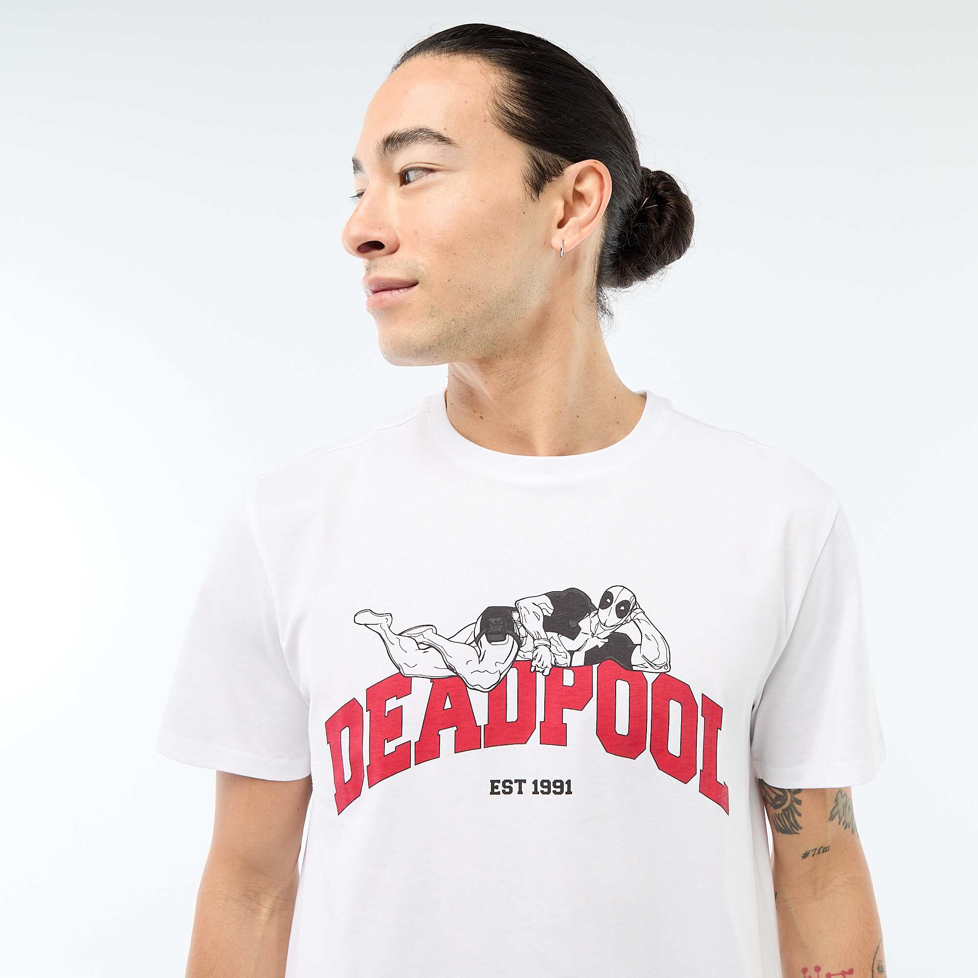 Deadpool 'Marvel' T-shirt WHITE - Image 3