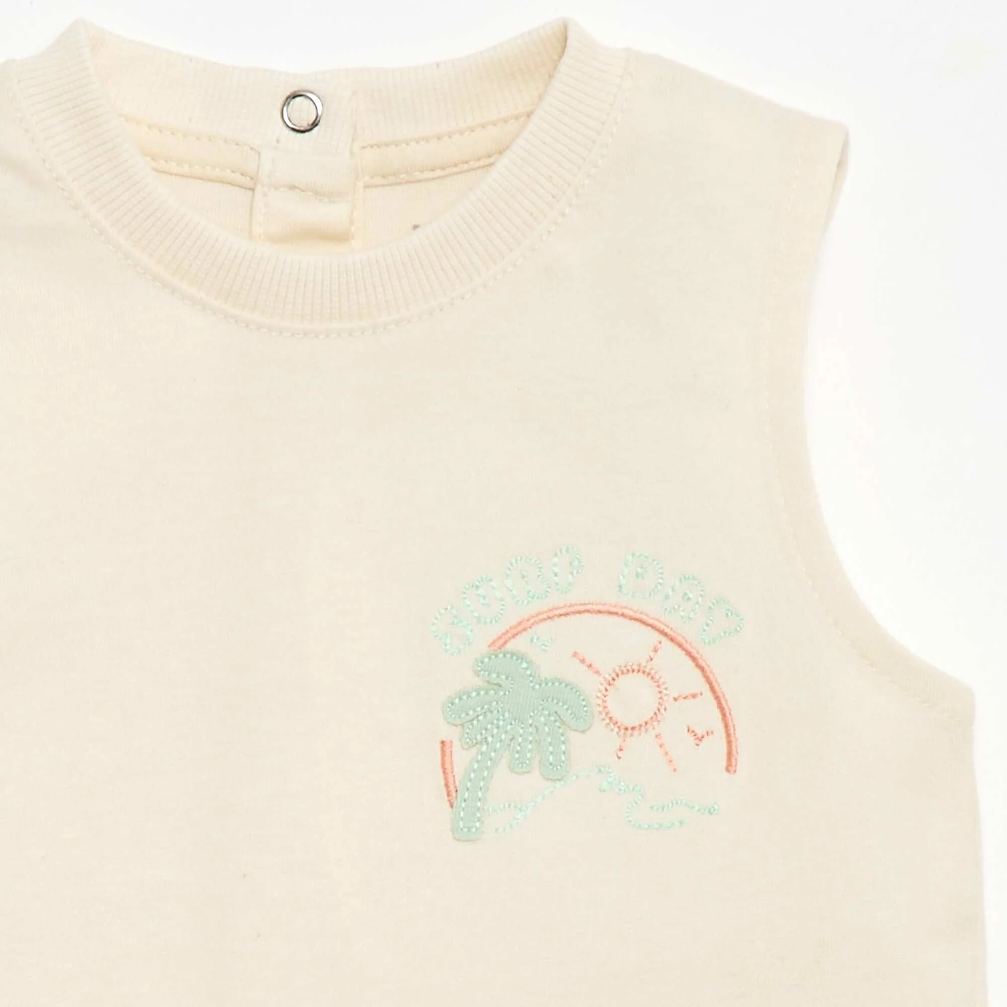 Decorative Embroidered Tank Top WHITE - Image 2